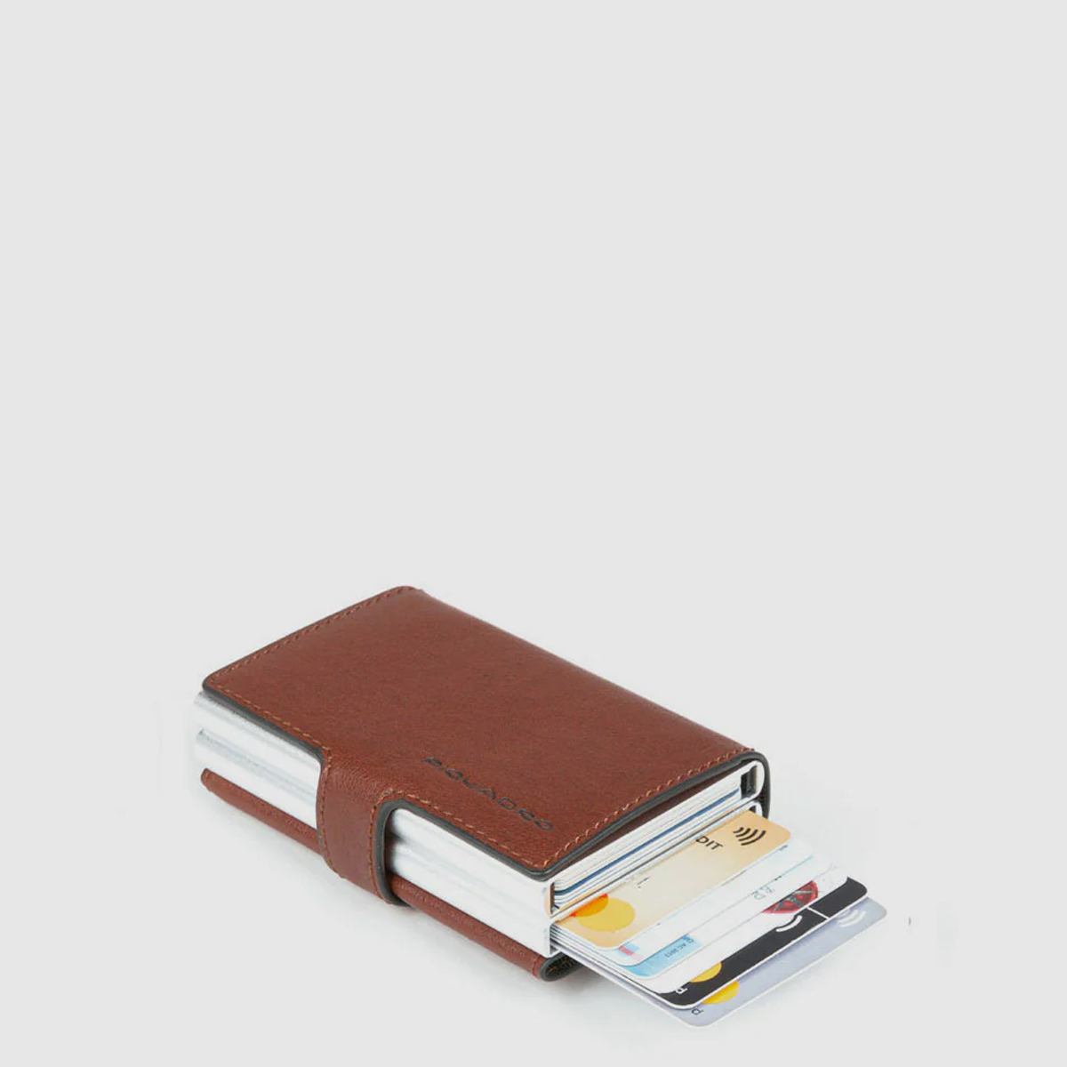 Piquadro Compact Wallet Doppio Black Square Cuoio - 3 Piquadro Compact Wallet Doppio Black Square Cuoio - 3