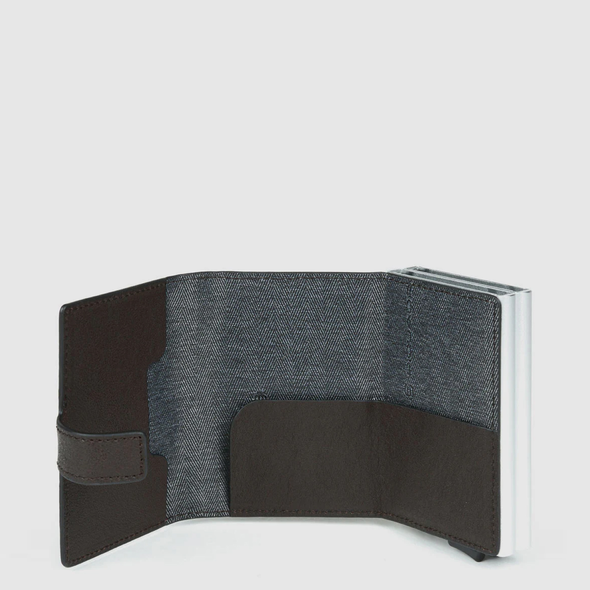 Piquadro Compact Wallet Doppio Black Square Testa Moro - 2 Piquadro Compact Wallet Doppio Black Square Testa Moro - 2
