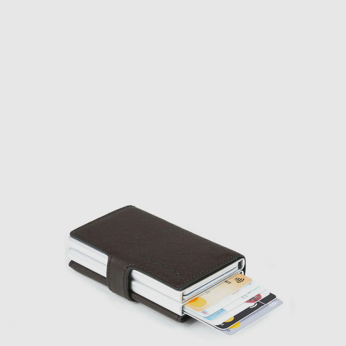 Piquadro Compact Wallet Doppio Black Square Testa Moro - 3 Piquadro Compact Wallet Doppio Black Square Testa Moro - 3