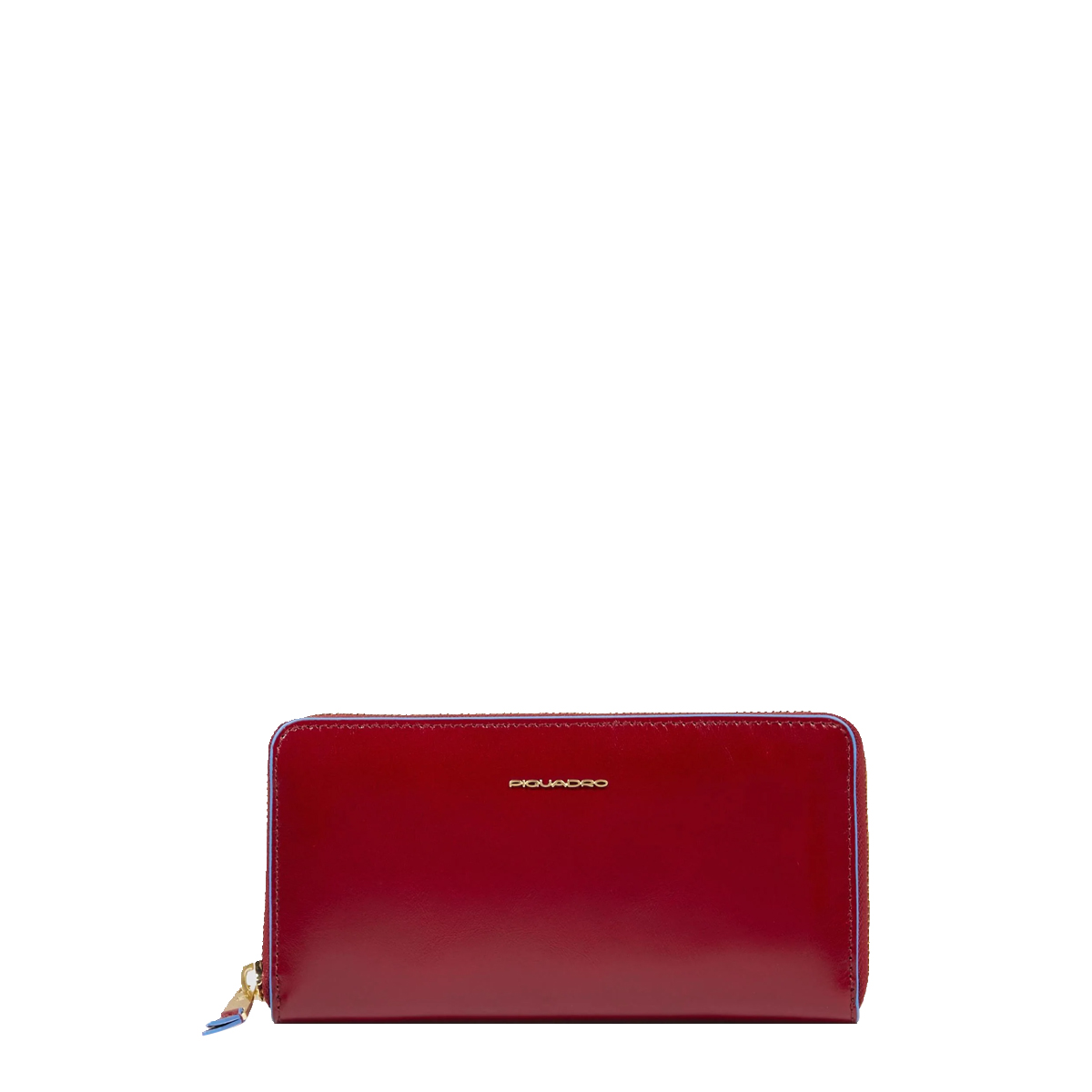 Piquadro Portafoglio Donna Zip Around Blue Square Rosso - 1 Piquadro Portafoglio Donna Zip Around Blue Square Rosso - 1