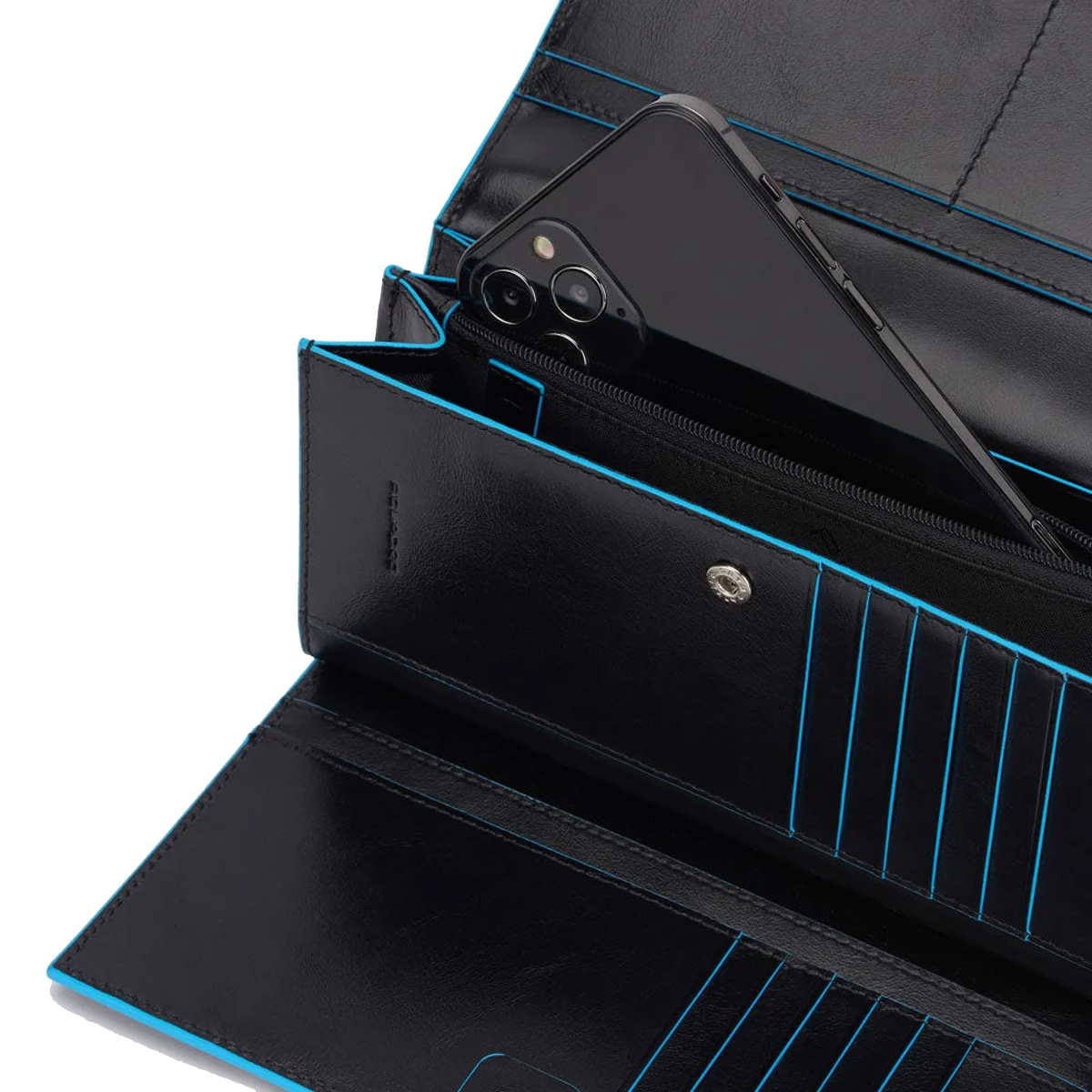 Piquadro Portafoglio Donna RFID Blue Square Nero - 3 Piquadro Portafoglio Donna RFID Blue Square Nero - 3