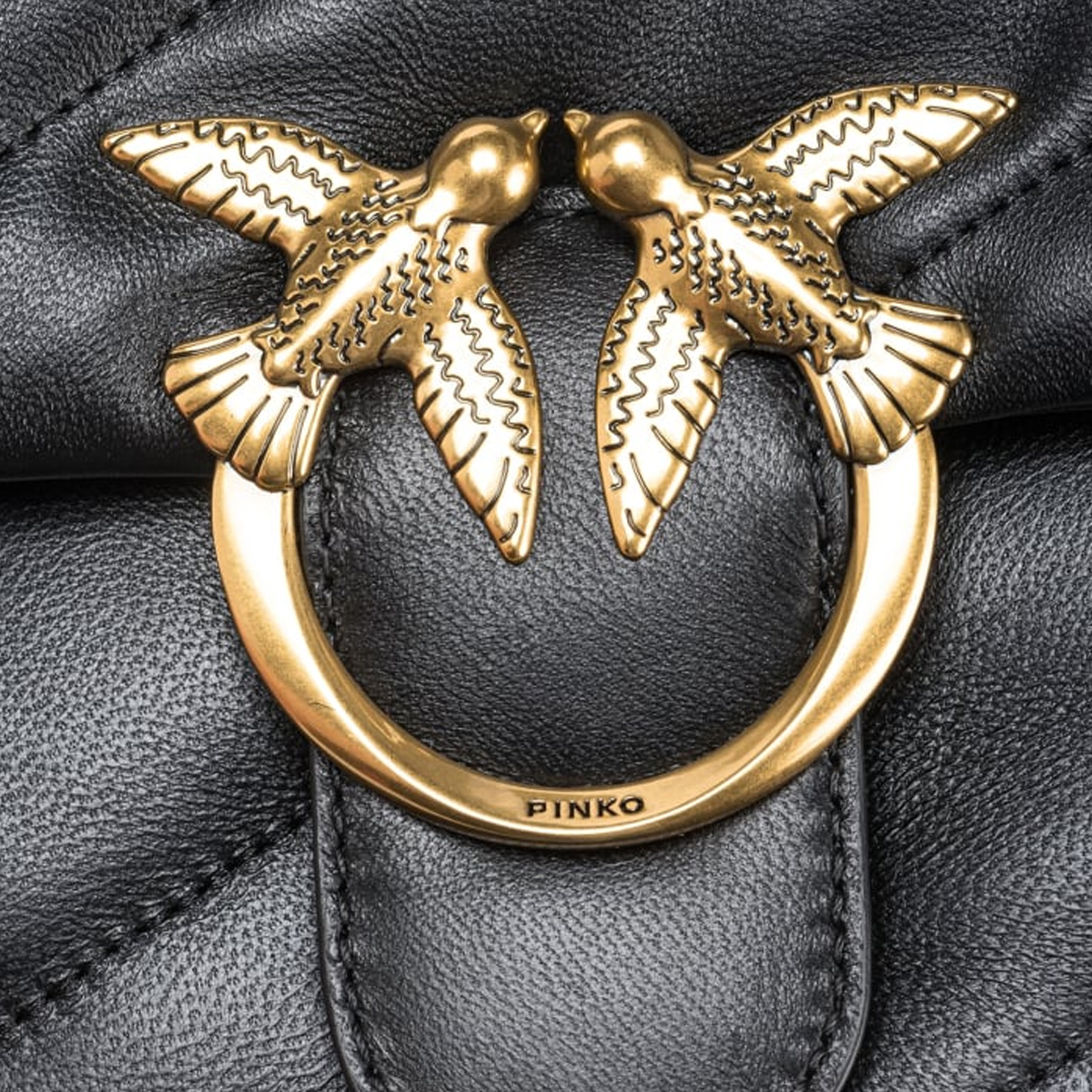 Pinko Borsa a tracolla Love Puff Nero Antique Gold - 4 Pinko Borsa a tracolla Love Puff Nero Antique Gold - 4