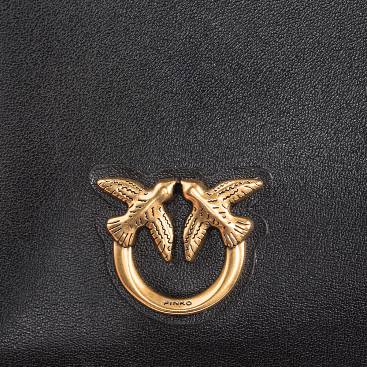 Pinko Porta Carte di credito Airone Nero Antique Gold - 3 Pinko Porta Carte di credito Airone Nero Antique Gold - 3