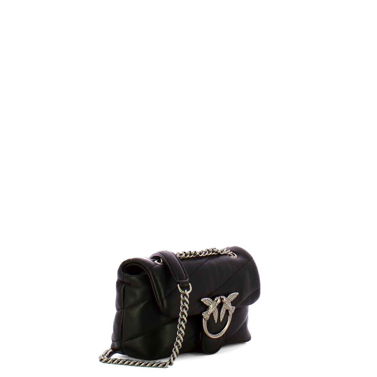 Pinko Mini Borsa a tracolla Love Puff Nero Old Silver - 2