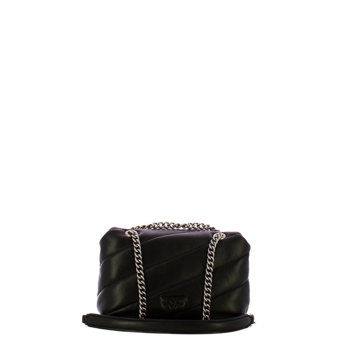 Pinko Mini Borsa a tracolla Love Puff Nero Old Silver - 3