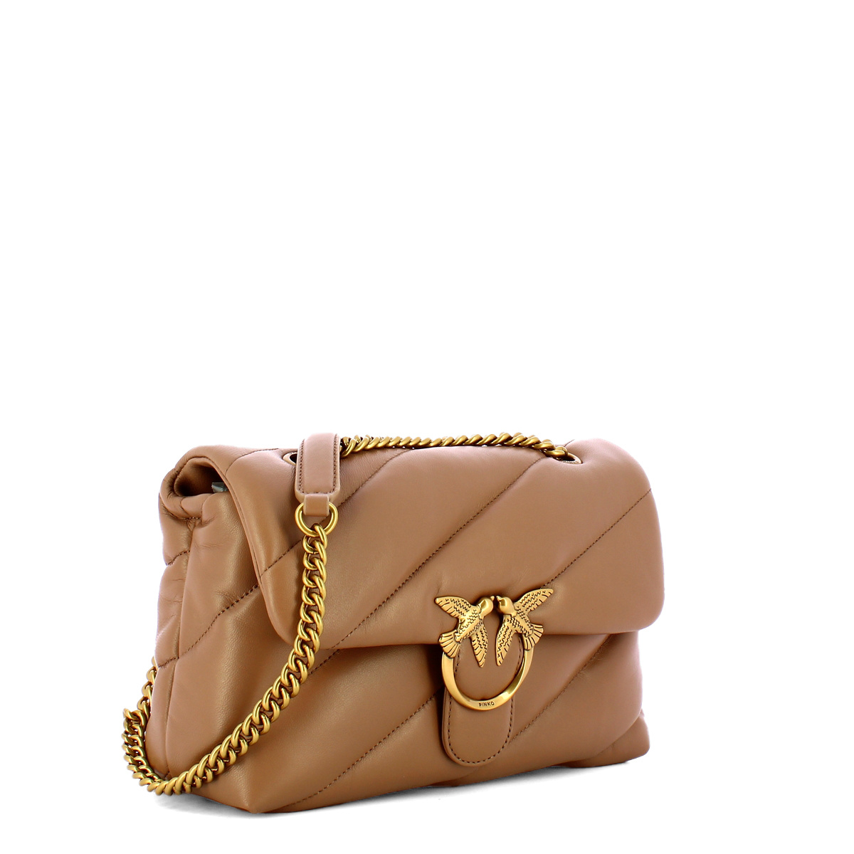 Pinko Borsa a tracolla Love Puff Biscotto Zenzero Antique Gold - 2 Pinko Borsa a tracolla Love Puff Biscotto Zenzero Antique Gold - 2