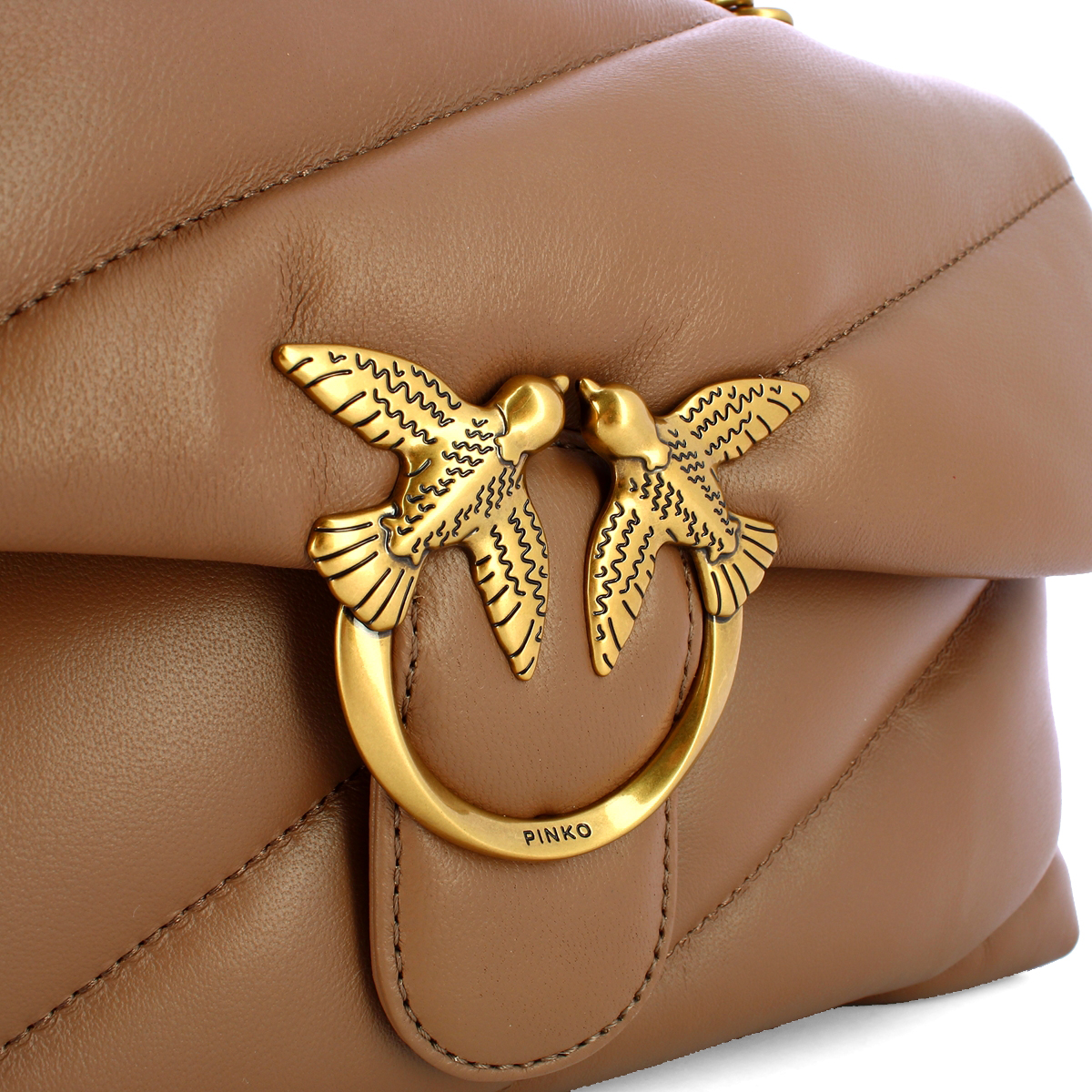 Pinko Borsa a tracolla Love Puff Biscotto Zenzero Antique Gold - 4 Pinko Borsa a tracolla Love Puff Biscotto Zenzero Antique Gold - 4