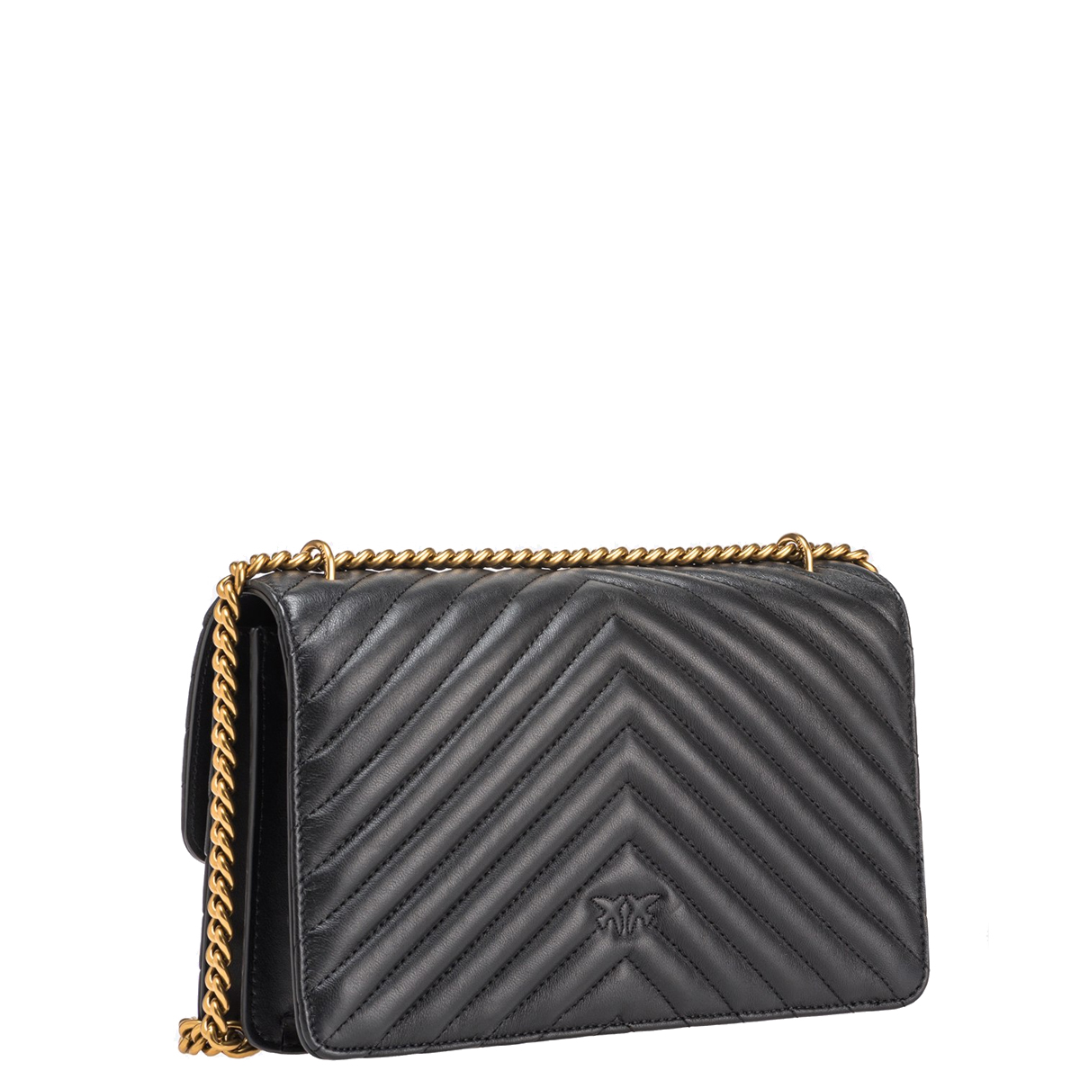 Pinko Borsa a tracolla Love One Chevron Nero Antique Gold - 3 Pinko Borsa a tracolla Love One Chevron Nero Antique Gold - 3