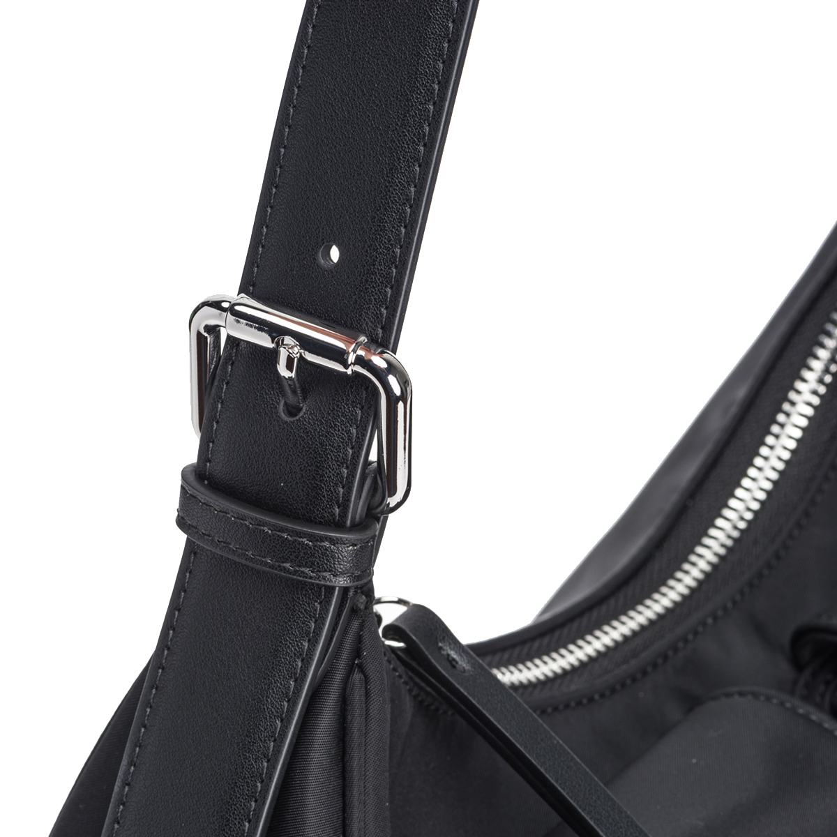 Pinko Borsa a spalla Cargo Nero Limousine Shiny Nickel - 5