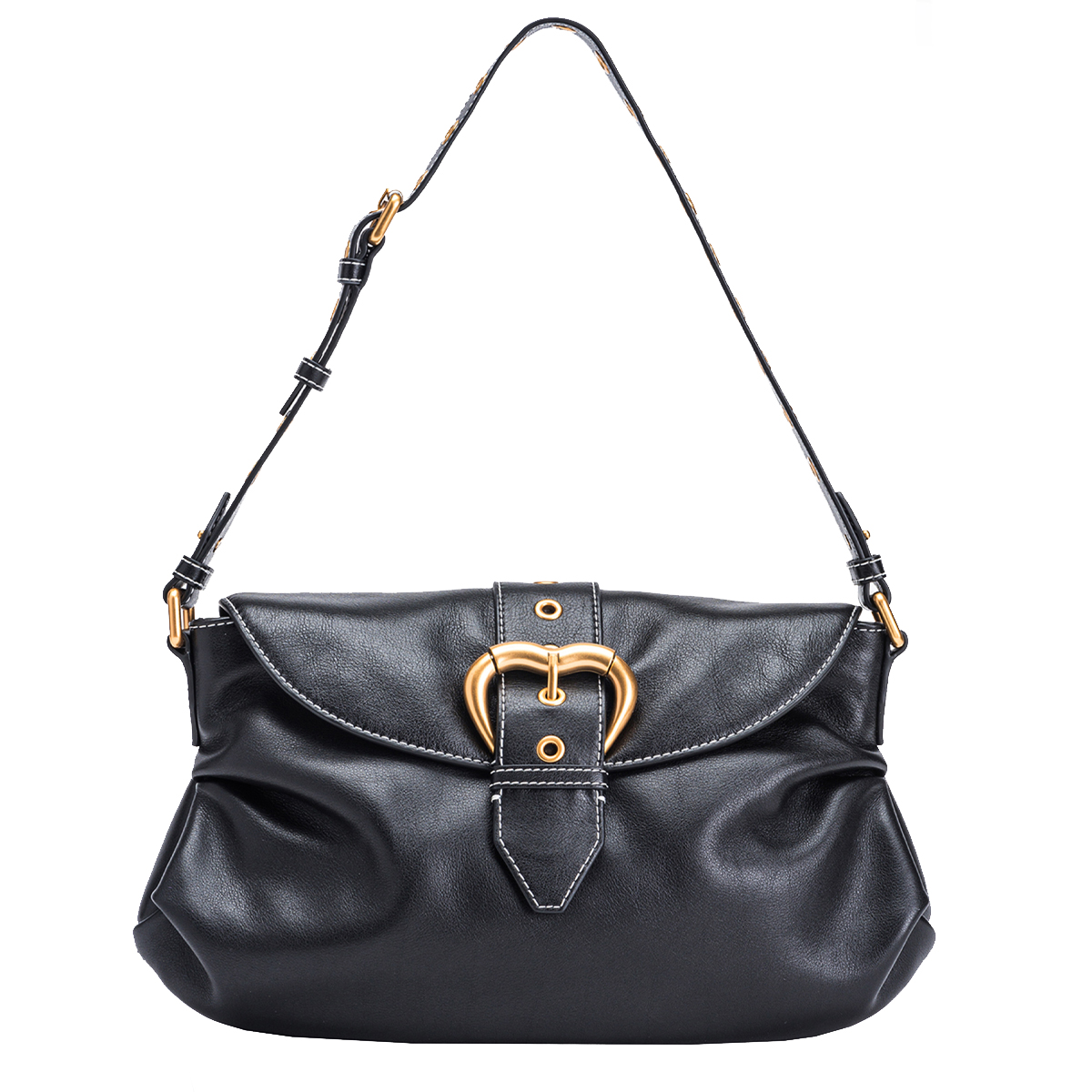 Pinko Borsa a spalla Jolene Classic Nero Antique Gold - 1 Pinko Borsa a spalla Jolene Classic Nero Antique Gold - 1