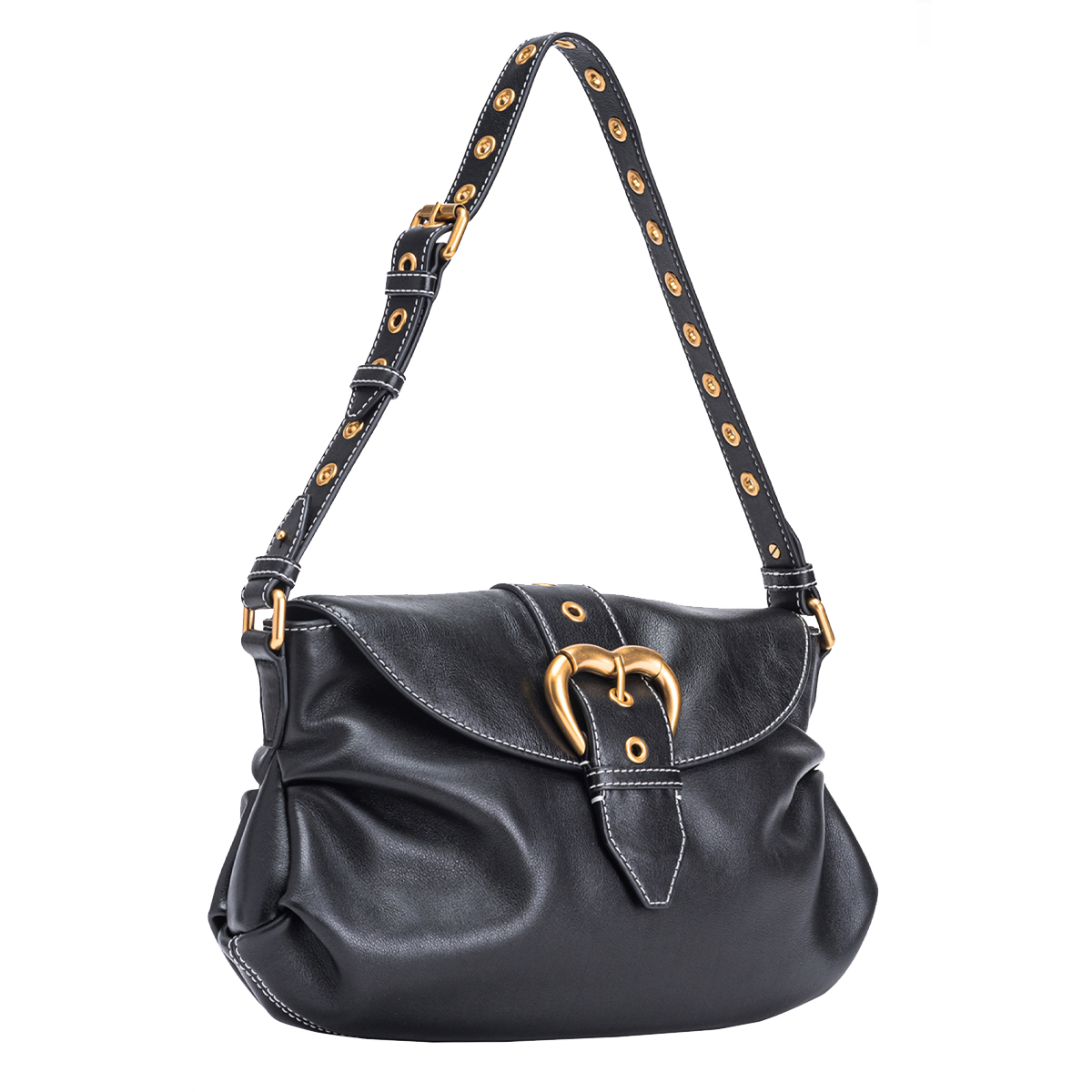 Pinko Borsa a spalla Jolene Classic Nero Antique Gold - 3 Pinko Borsa a spalla Jolene Classic Nero Antique Gold - 3