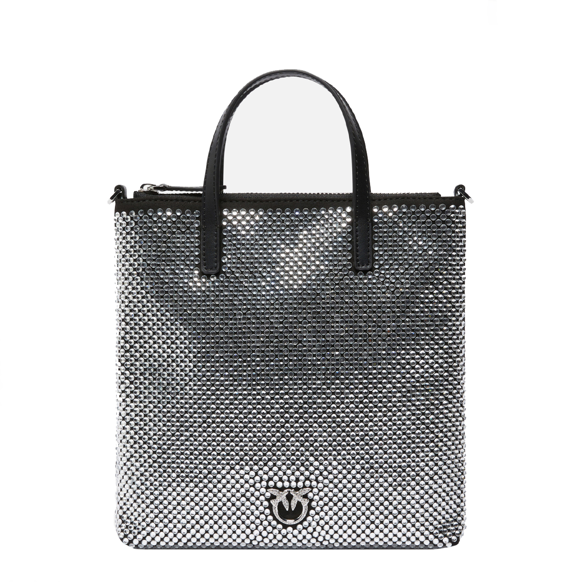 Pinko Mini Shopper Strass Jewel Nero Canna Di Fucile - 1 Pinko Mini Shopper Strass Jewel Nero Canna Di Fucile - 1