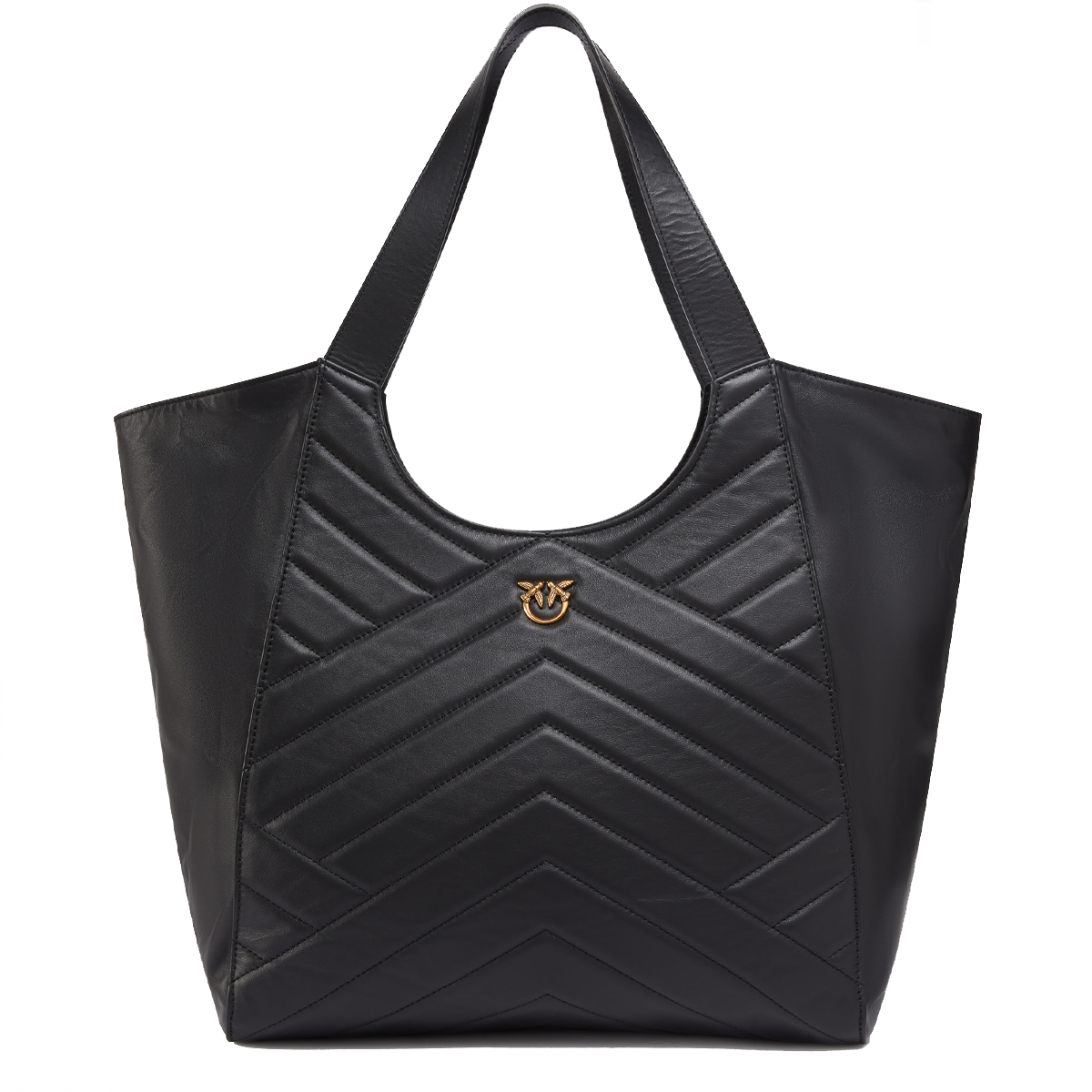 Pinko Tote Bag Puzzle Nero Antique Gold - 1 Pinko Tote Bag Puzzle Nero Antique Gold - 1