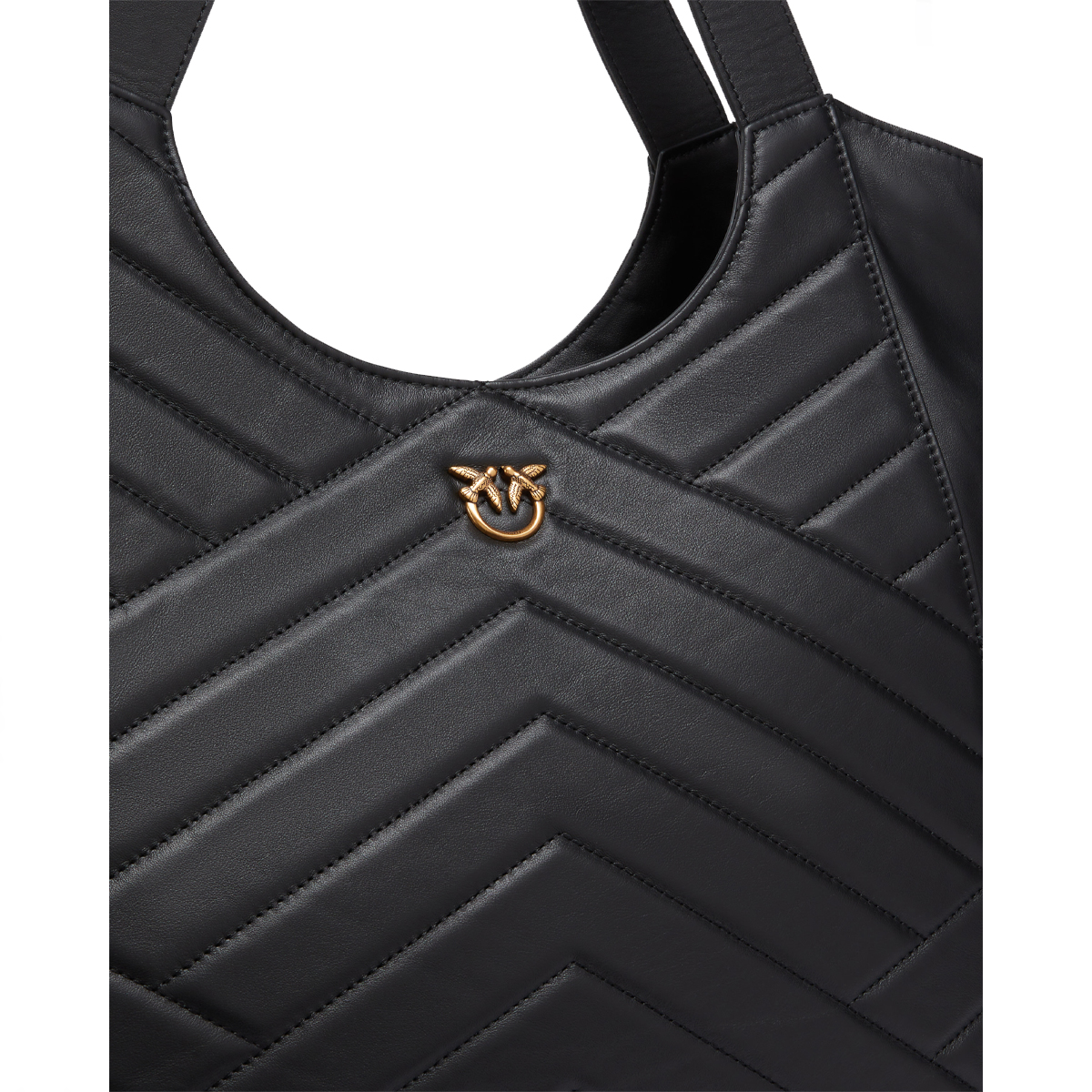 Pinko Tote Bag Puzzle Nero Antique Gold - 4 Pinko Tote Bag Puzzle Nero Antique Gold - 4