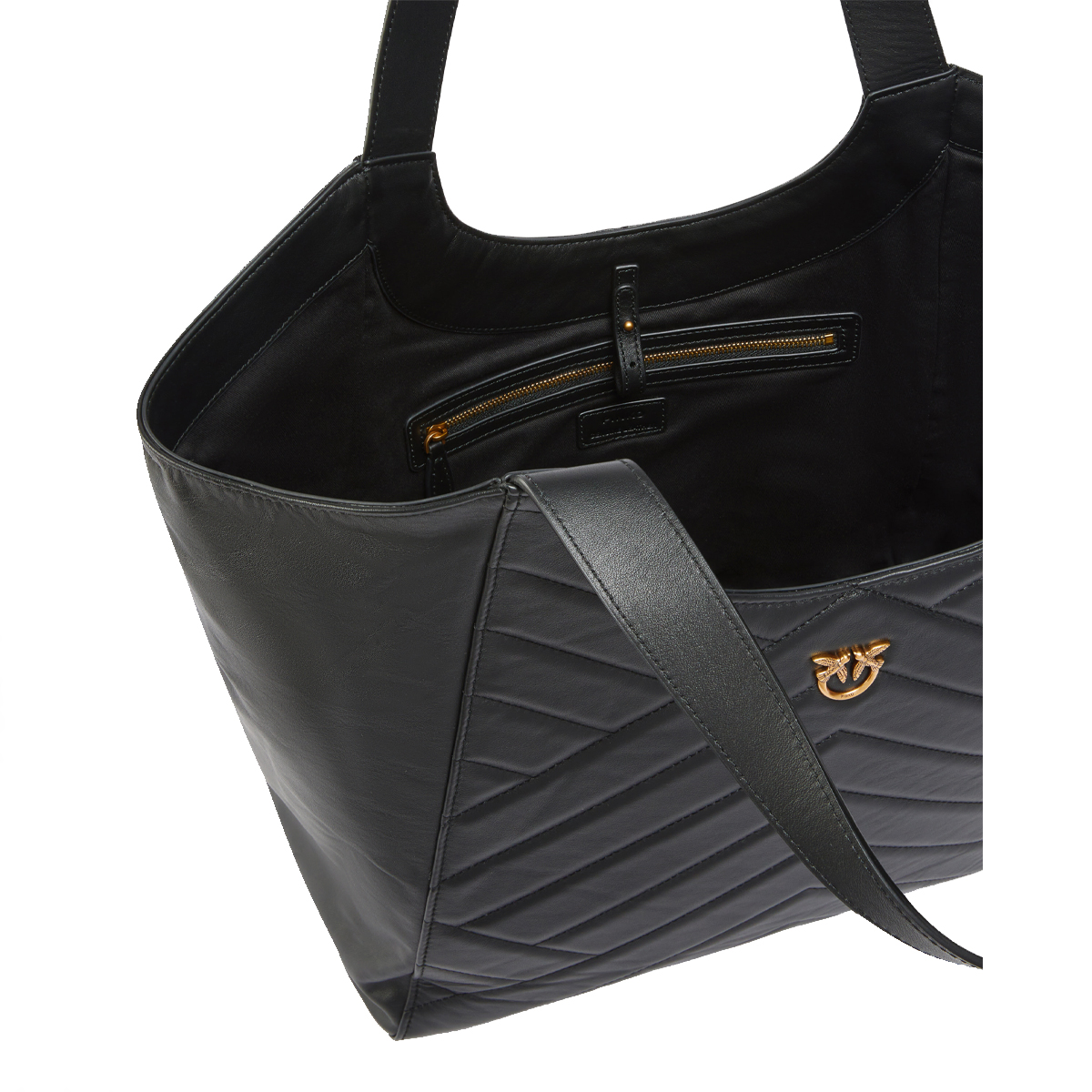 Pinko Tote Bag Puzzle Nero Antique Gold - 5 Pinko Tote Bag Puzzle Nero Antique Gold - 5
