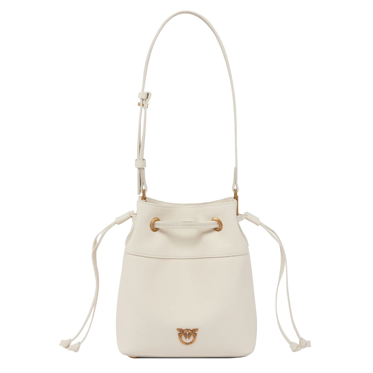 Pinko Borsa Secchiello piccolo Bianco Seta Antique Gold - 1