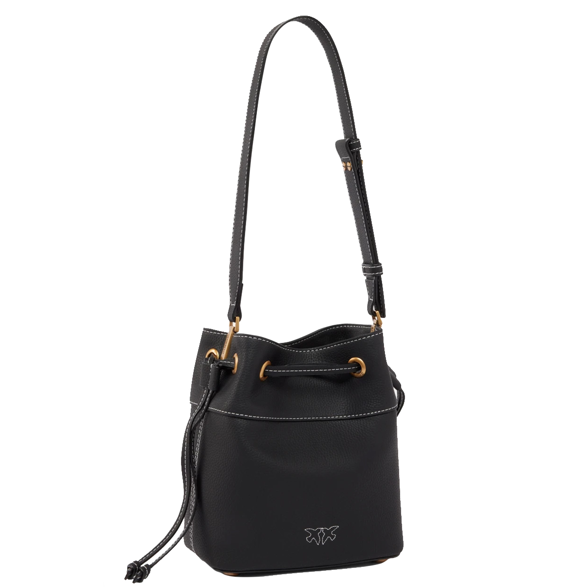 Pinko Borsa Secchiello piccolo Nero Antique Gold - 3 Pinko Borsa Secchiello piccolo Nero Antique Gold - 3