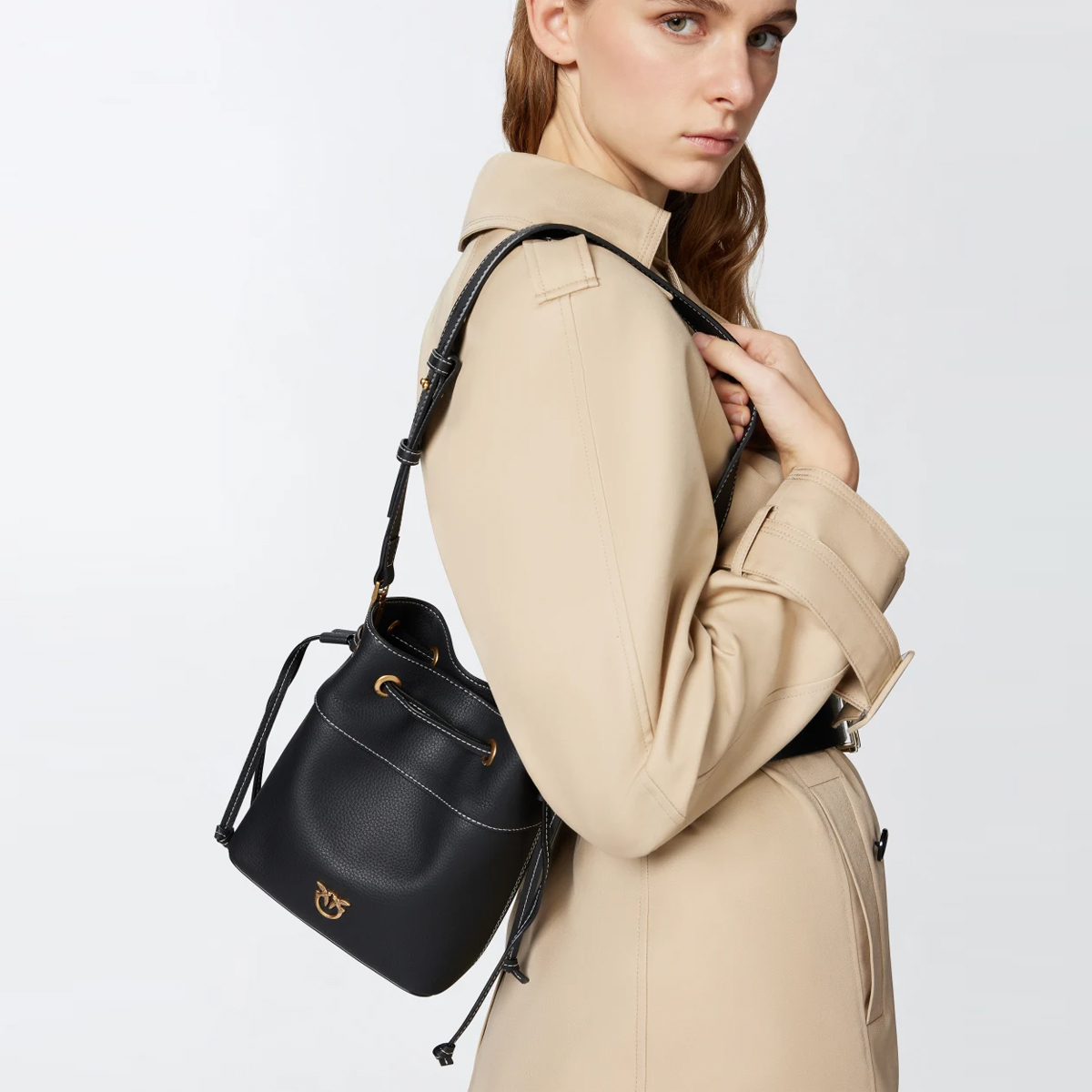 Pinko Borsa Secchiello piccolo Nero Antique Gold - 6 Pinko Borsa Secchiello piccolo Nero Antique Gold - 6