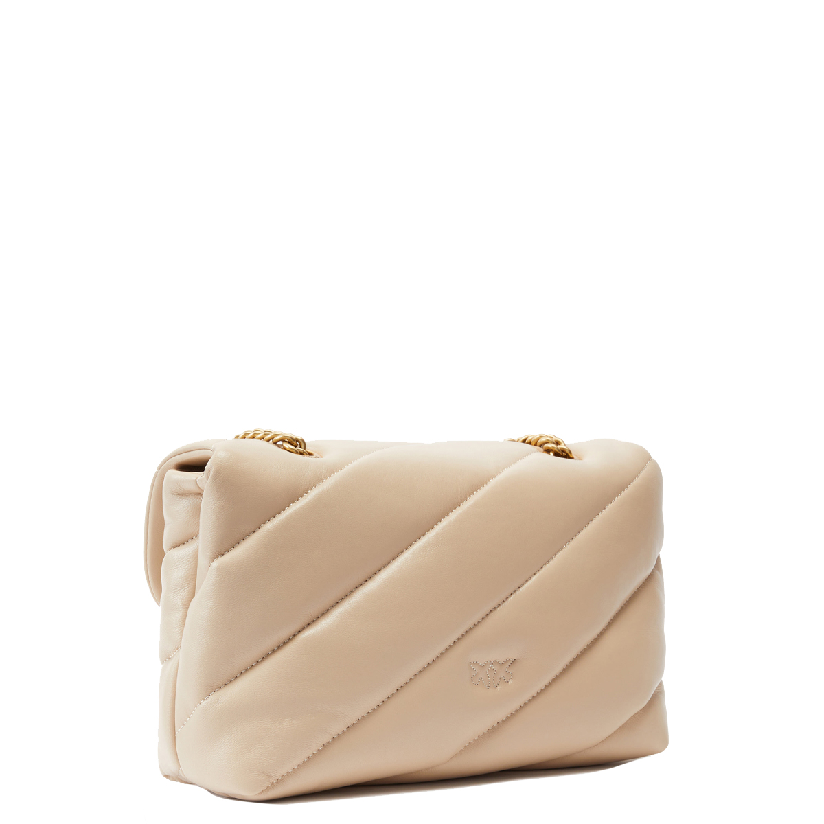 Pinko Borsa a tracolla Love Puff Beige Grigio Fumo Antique Gold - 2 Pinko Borsa a tracolla Love Puff Beige Grigio Fumo Antique Gold - 2