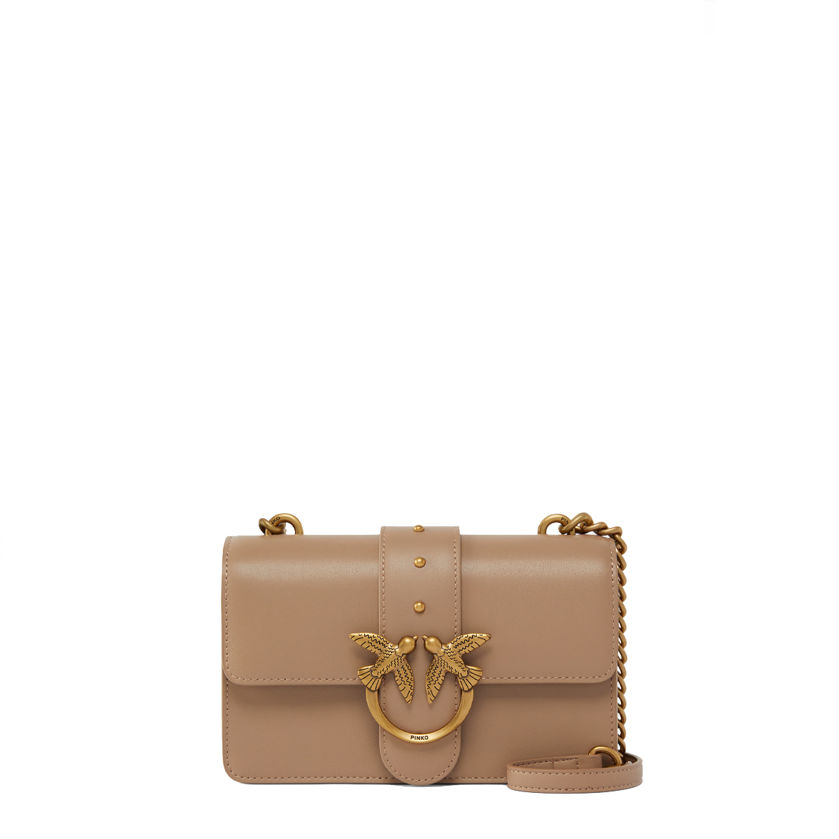 Pinko Mini Borsa a tracolla Love One Biscotto Zenzero Antique Gold - 1