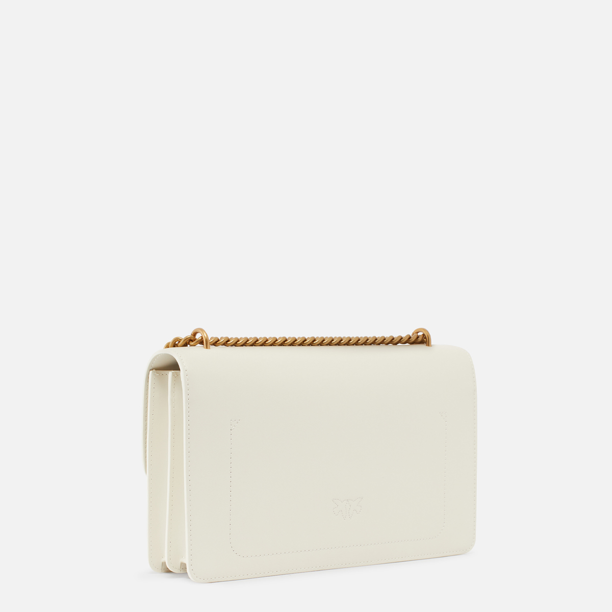 Pinko Borsa a tracolla Love One Classic Bianco Seta Antique Gold - 6 Pinko Borsa a tracolla Love One Classic Bianco Seta Antique Gold - 6