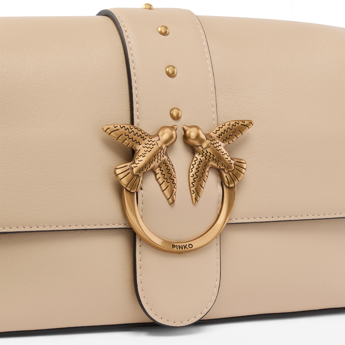 Pinko Tracolla Love One Classic Slouchy Beige Grigio Fumo Antique Gold - 3 Pinko Tracolla Love One Classic Slouchy Beige Grigio Fumo Antique Gold - 3