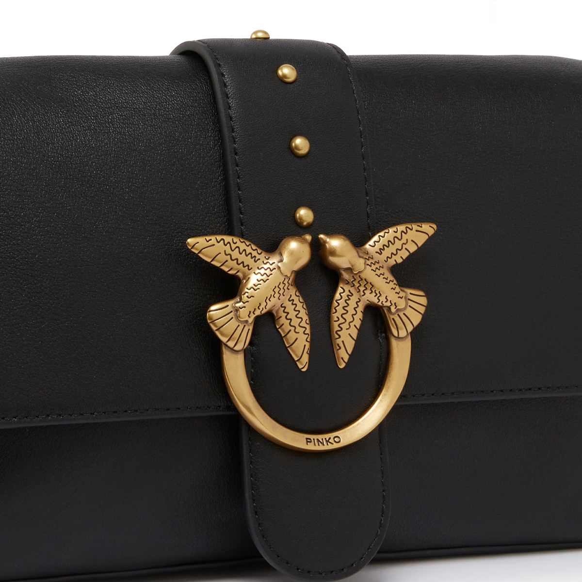Pinko Tracolla Love One Classic Slouchy Nero Antique Gold - 5 Pinko Tracolla Love One Classic Slouchy Nero Antique Gold - 5