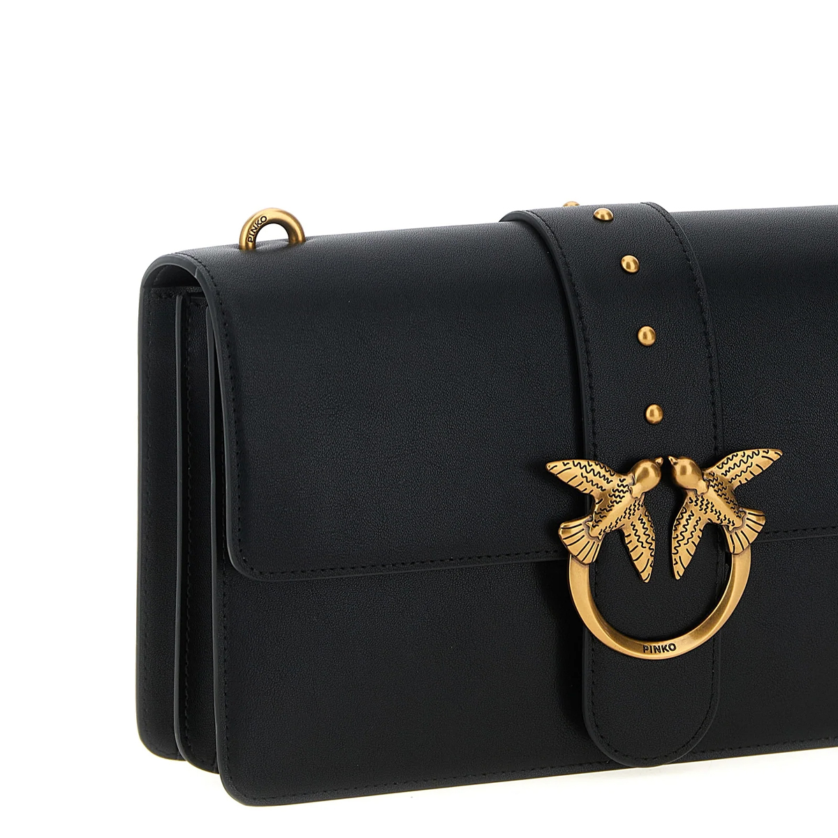 Pinko Tracolla Love One Classic Nero Antique Gold - 3 Pinko Tracolla Love One Classic Nero Antique Gold - 3