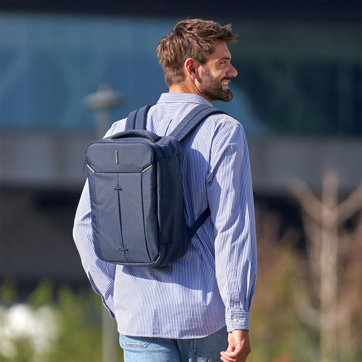 Roncato Zaino da Viaggio Espandibile Ironik 2.0 Blu Notte - 2