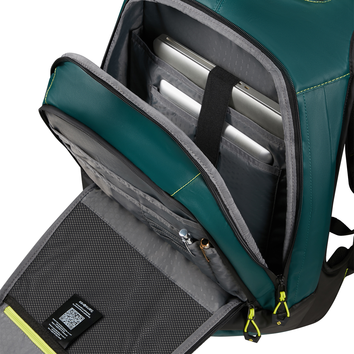 Samsonite Zaino Ecodiver L Porta PC 17.3" Dark Teal Lime - 3 Samsonite Zaino Ecodiver L Porta PC 17.3" Dark Teal Lime - 3