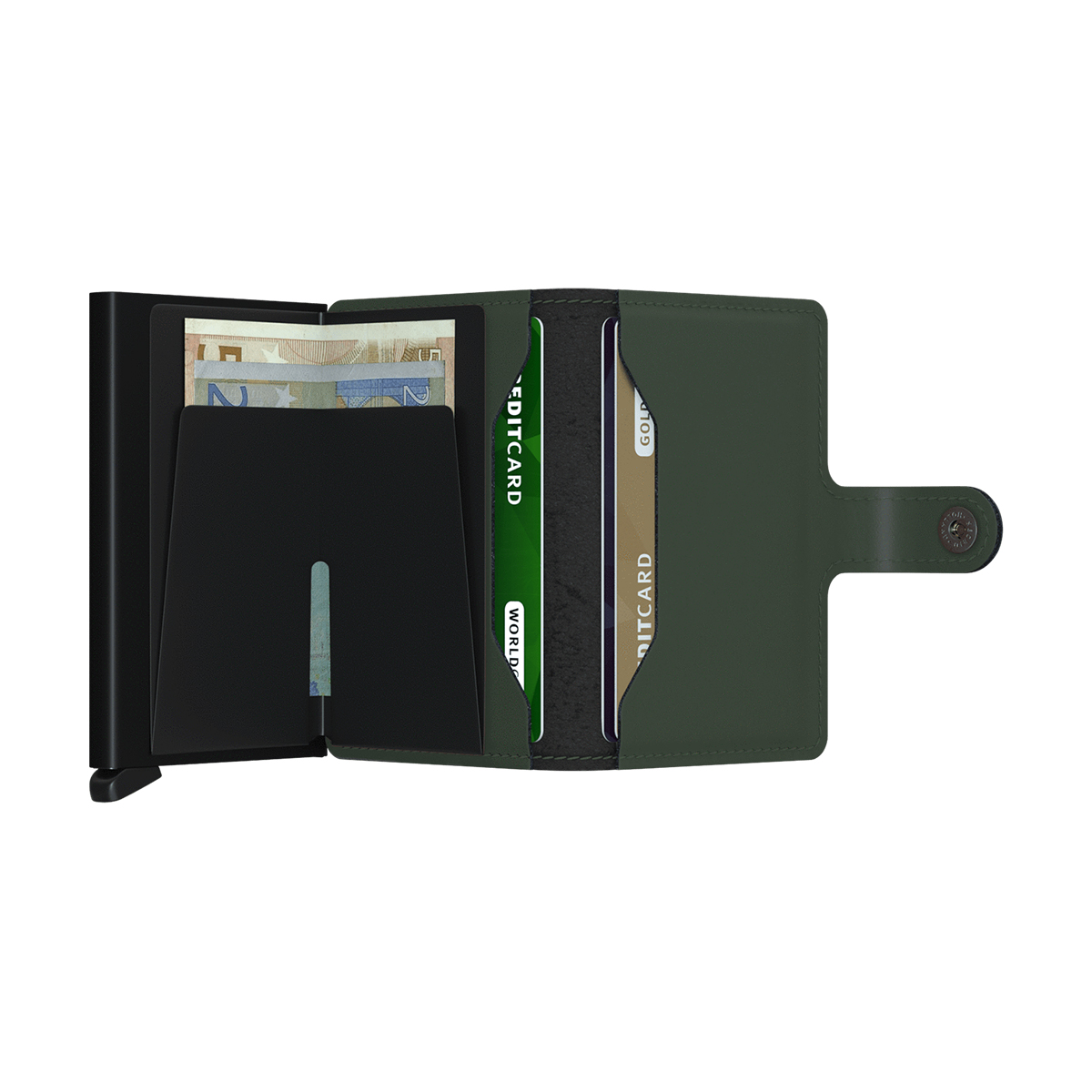 Secrid Miniwallet Matte RFID Green-Black - 3 Secrid Miniwallet Matte RFID Green-Black - 3