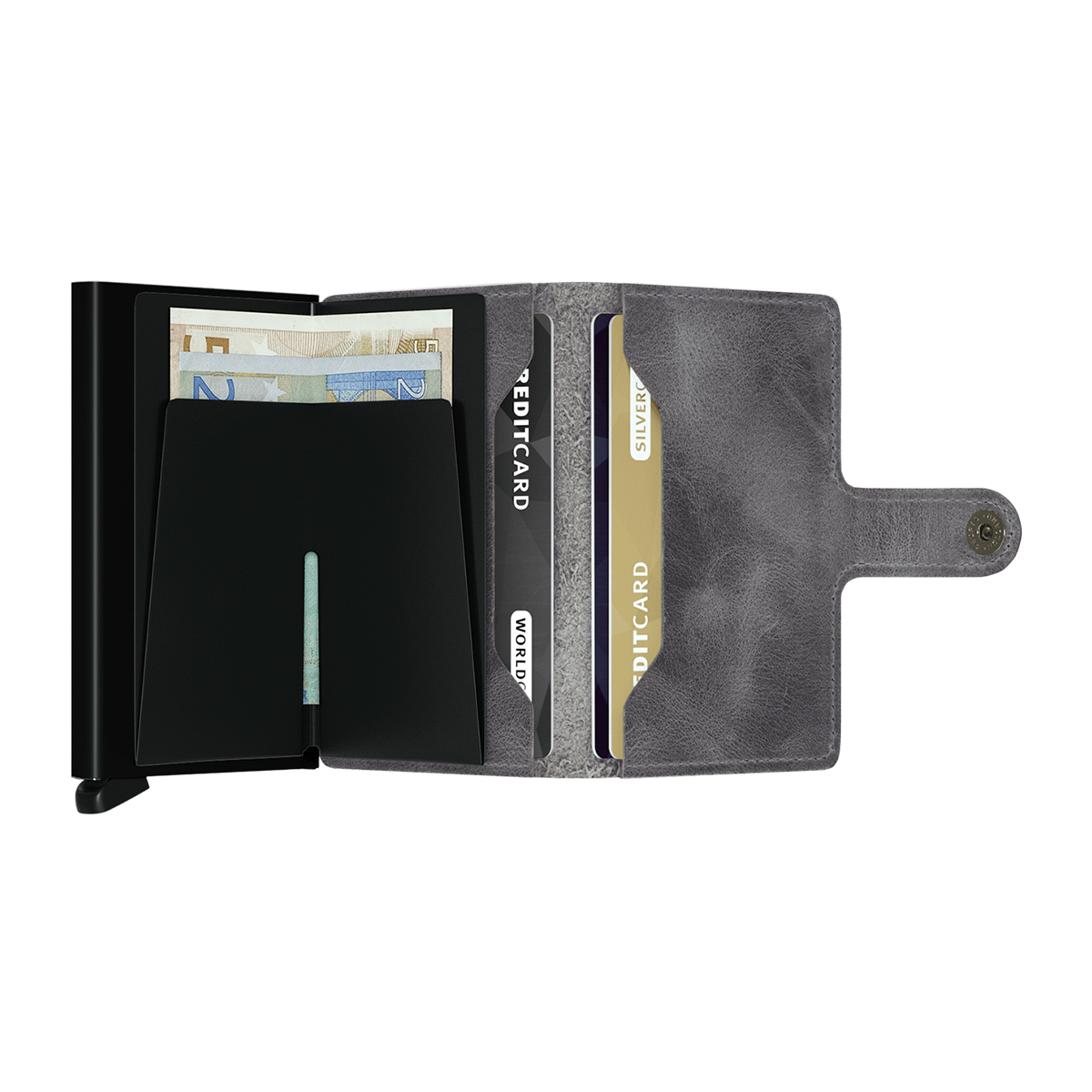 Secrid Miniwallet Vintage RFID Grey-Black - 3 Secrid Miniwallet Vintage RFID Grey-Black - 3