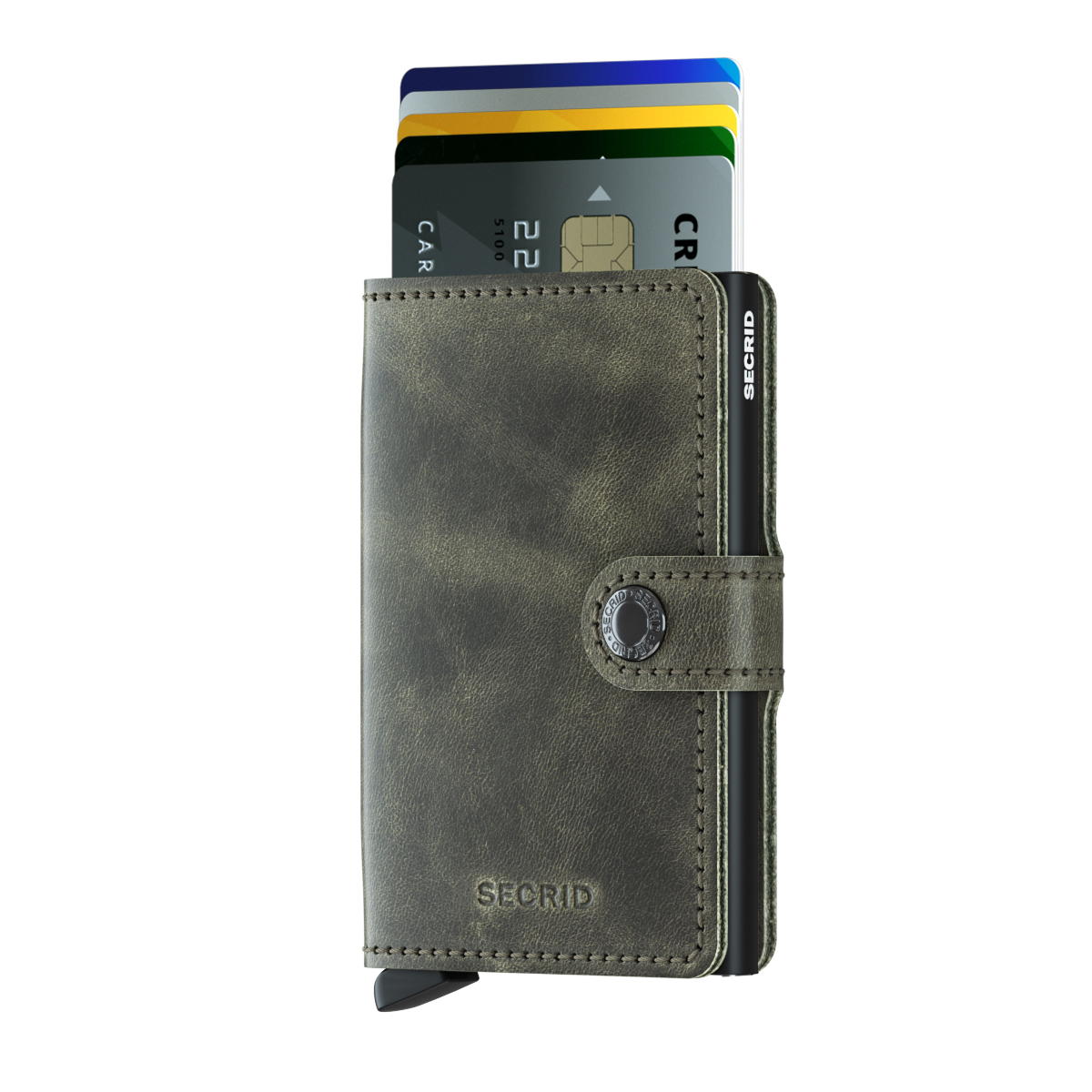Secrid Miniwallet Vintage RFID Olive-Black - 2 Secrid Miniwallet Vintage RFID Olive-Black - 2