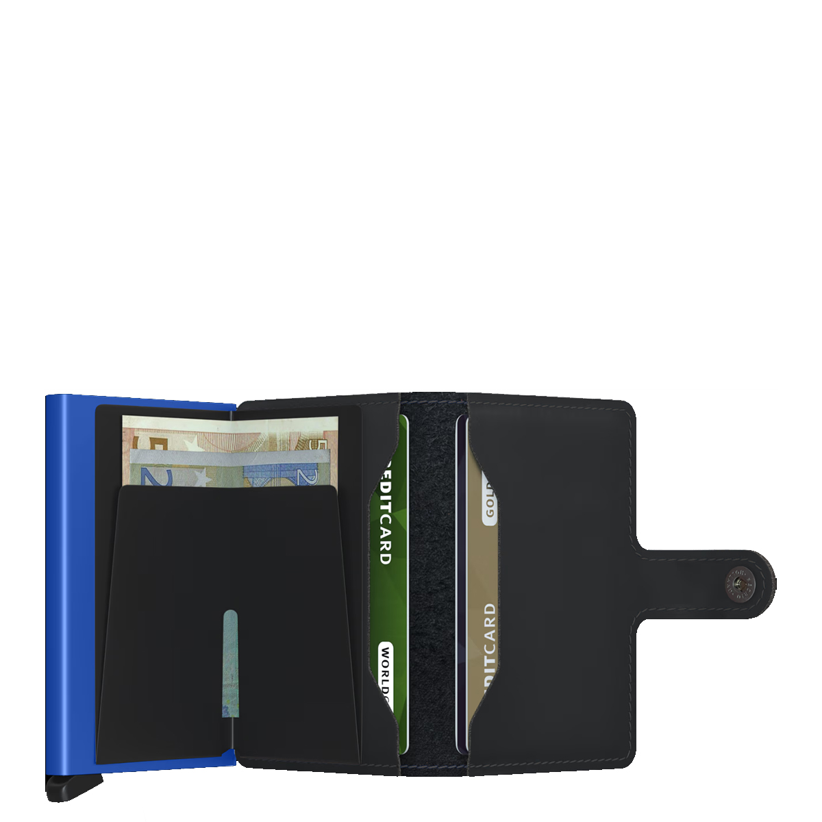 Secrid Miniwallet Matte RFID Black & Blue - 4