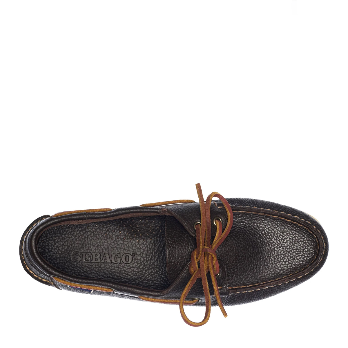 Sebago Scarpa da barca Portland Martellato Dark Brown - 4