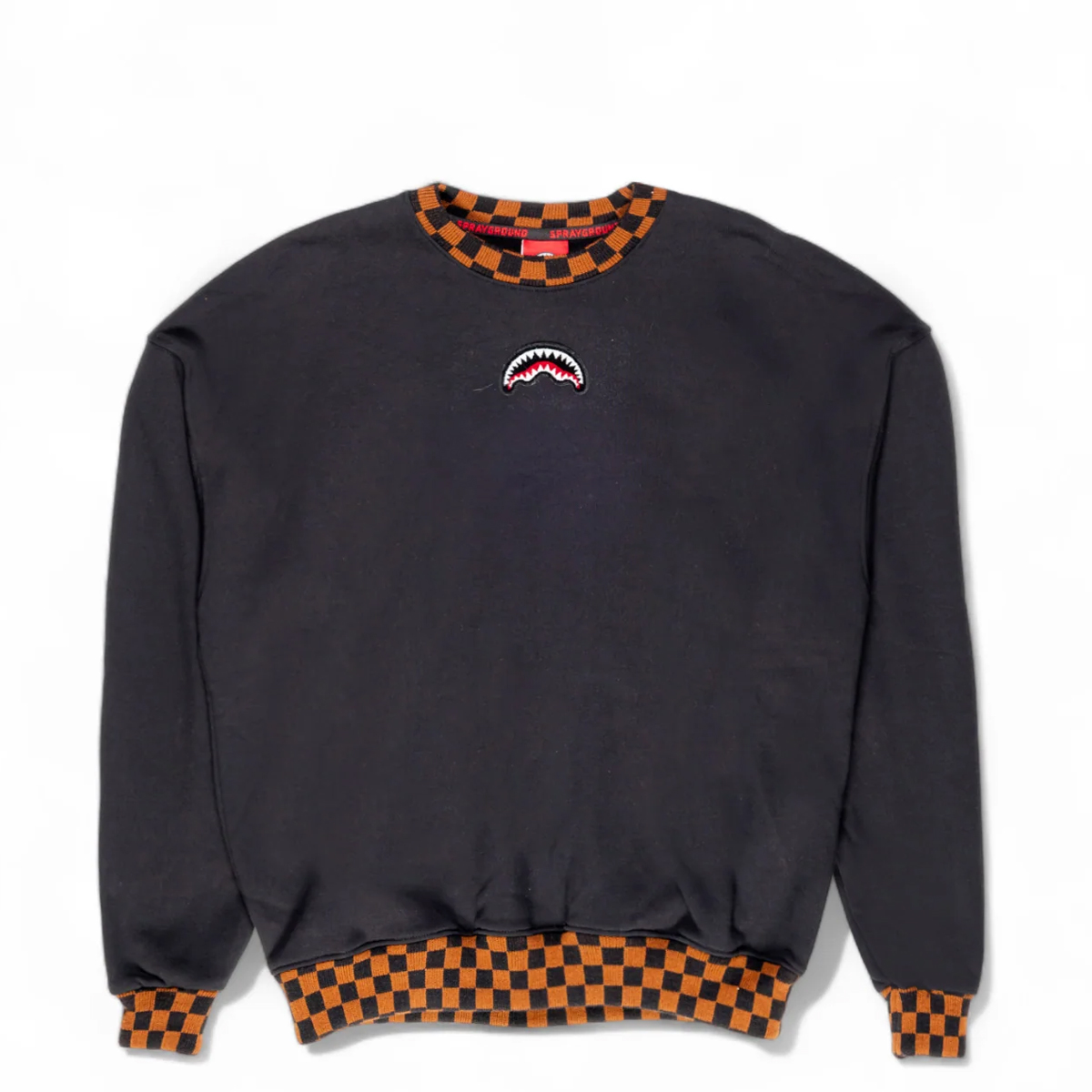 Sprayground Felpa Tufting Shark Crewneck Check - 1 Sprayground Felpa Tufting Shark Crewneck Check - 1
