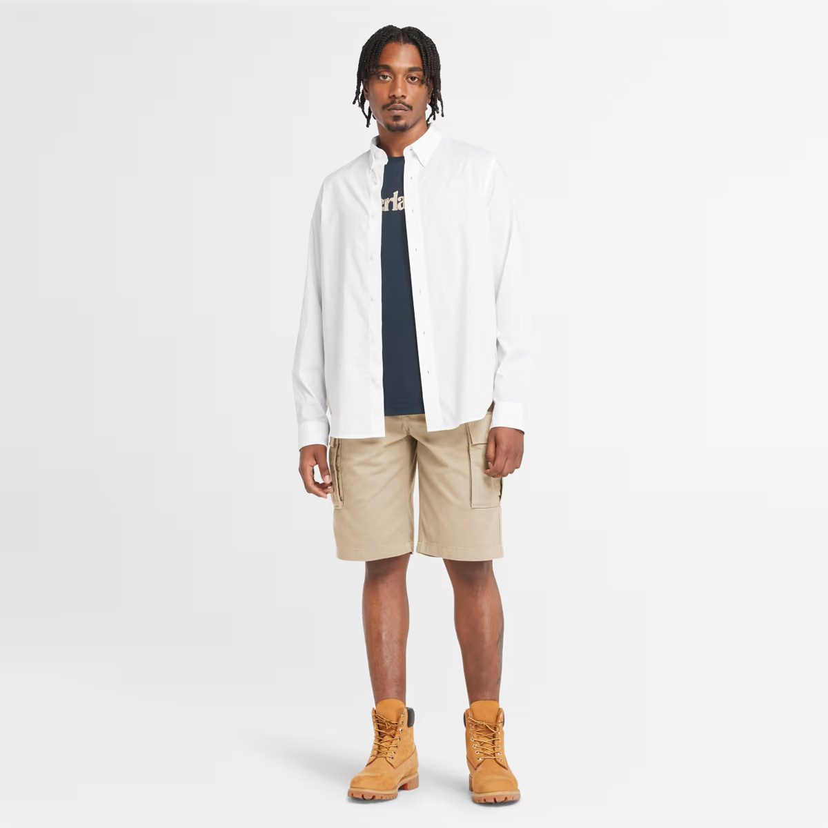 Timberland Shorts Cargo Brookline Twill Lemon Pepper - 3