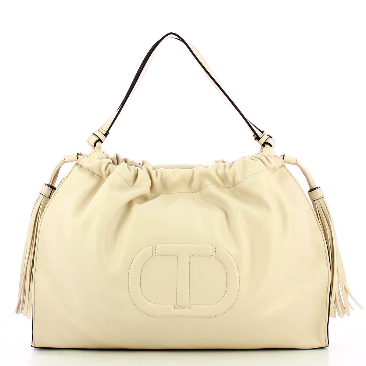 Twin Set Hobo Grande con Oval T Parchment - 1 Twin Set Hobo Grande con Oval T Parchment - 1