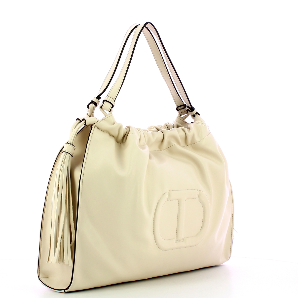 Twin Set Hobo Grande con Oval T Parchment - 2 Twin Set Hobo Grande con Oval T Parchment - 2