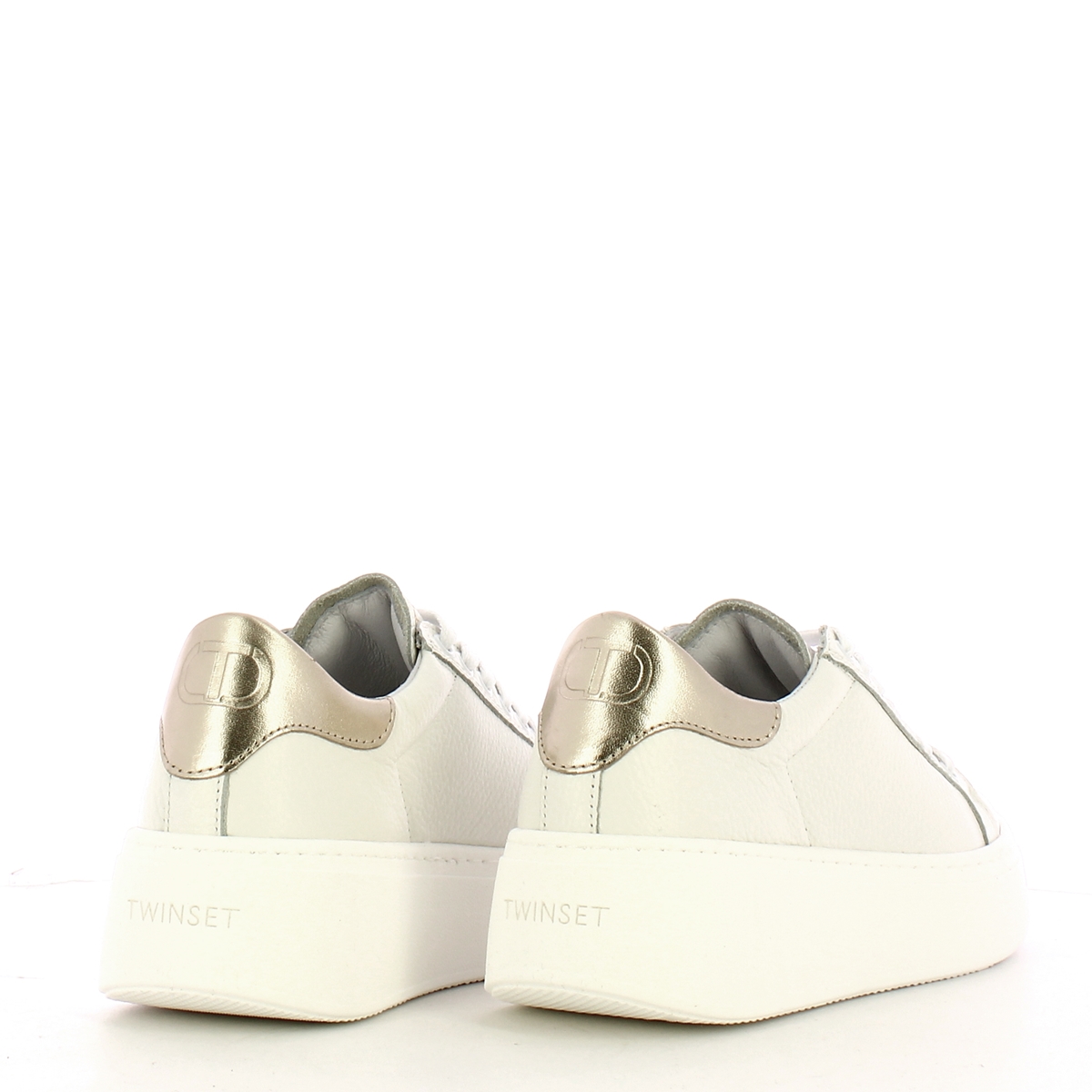 Twin Set Sneakers Flatform Bianco Ottico Oro - 3 Twin Set Sneakers Flatform Bianco Ottico Oro - 3