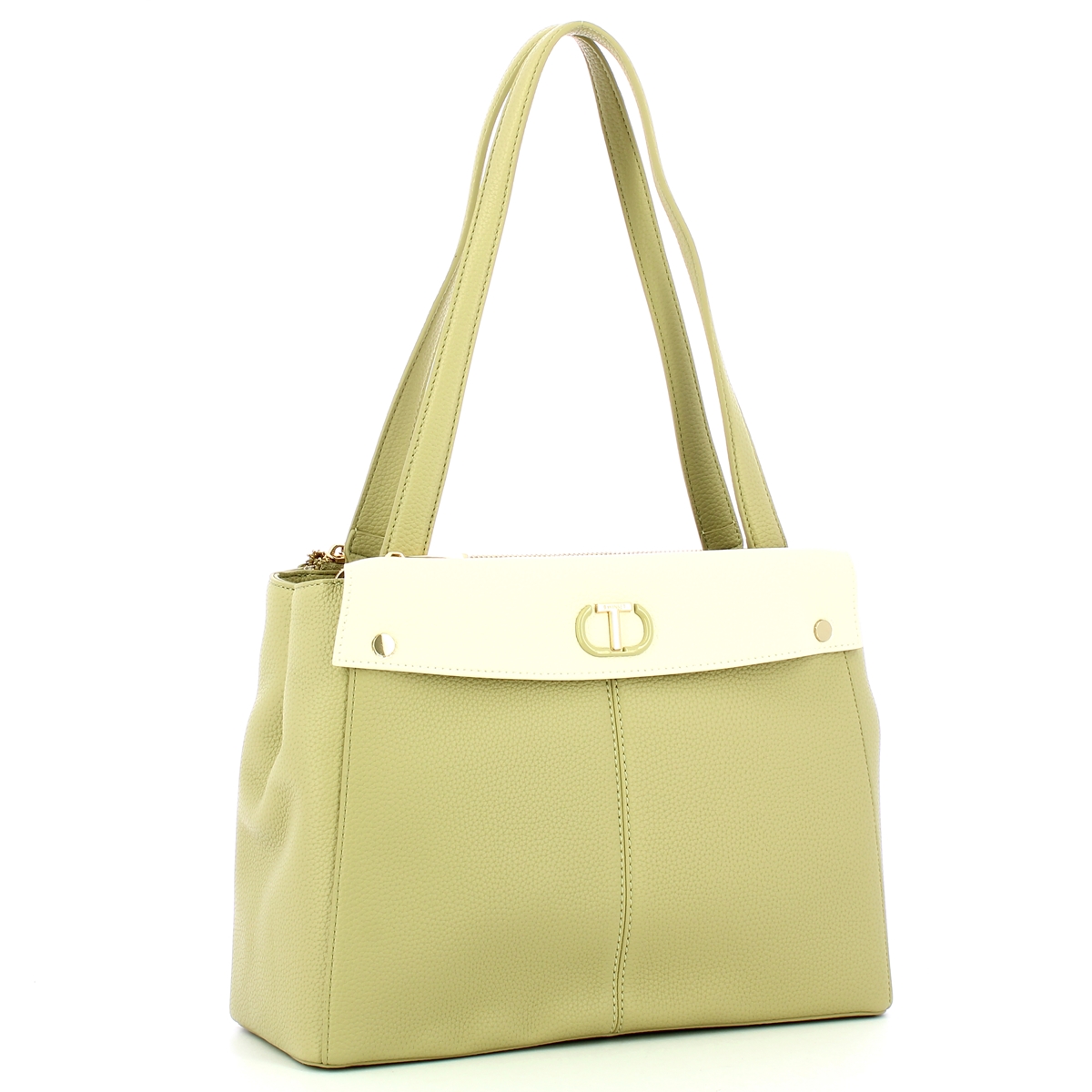 Twinset Tote piccola I'm Not A Lady Bic. Khaki Green Madreperla - 2