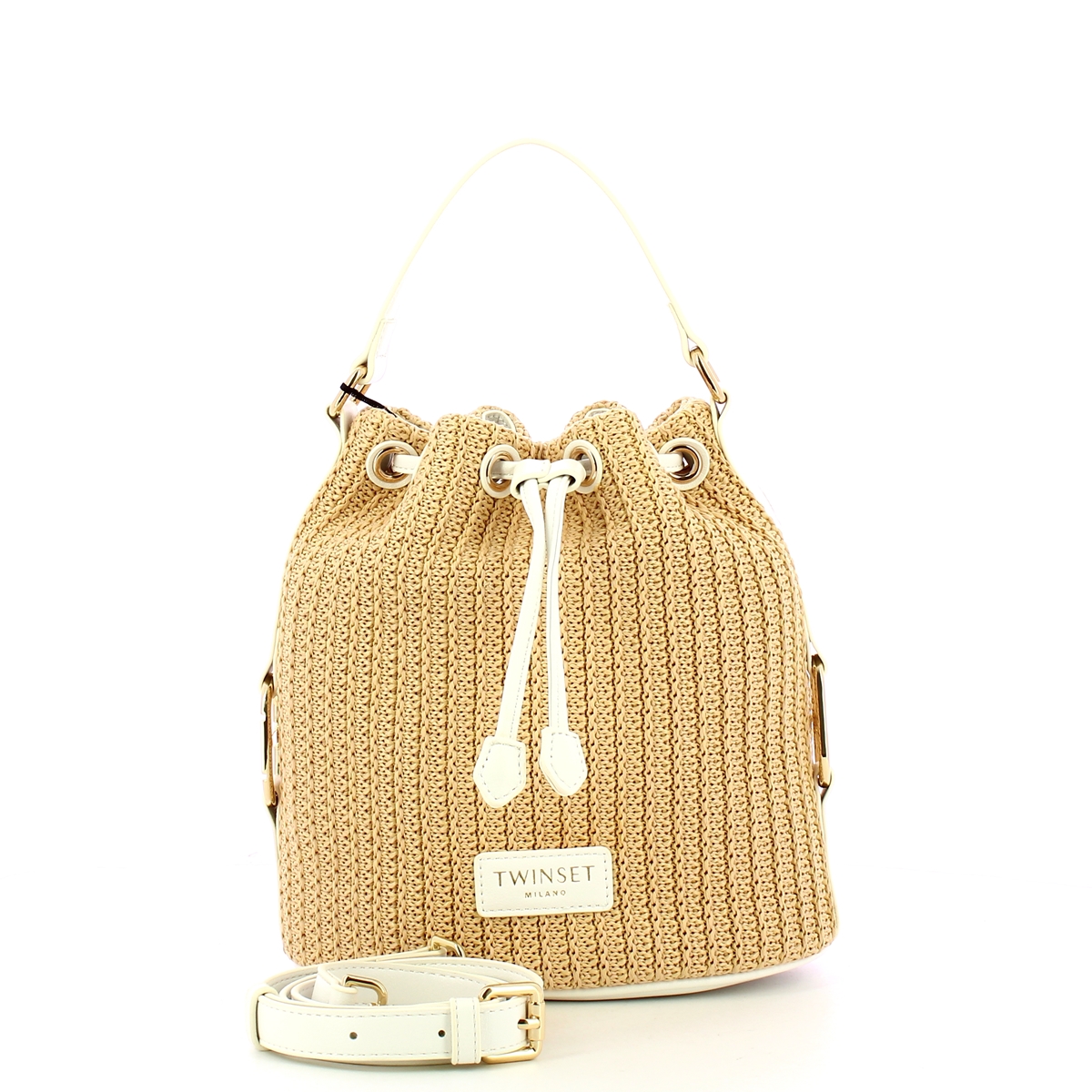Twinset Secchiello Grace Bic. Paglia Bianco Ottico - 4