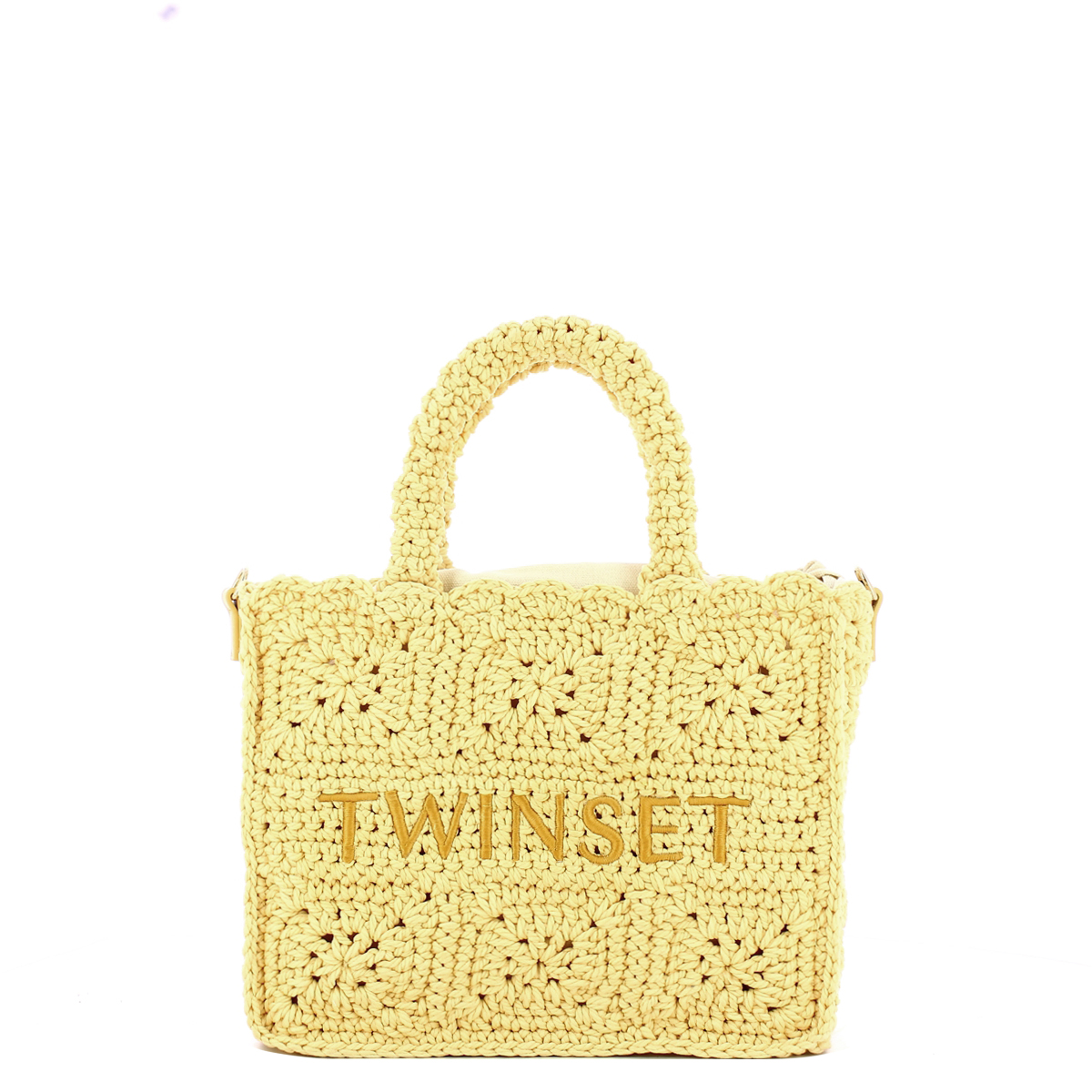 Twinset Shopping Bag piccola Bohemienne Pale Yellow - 1