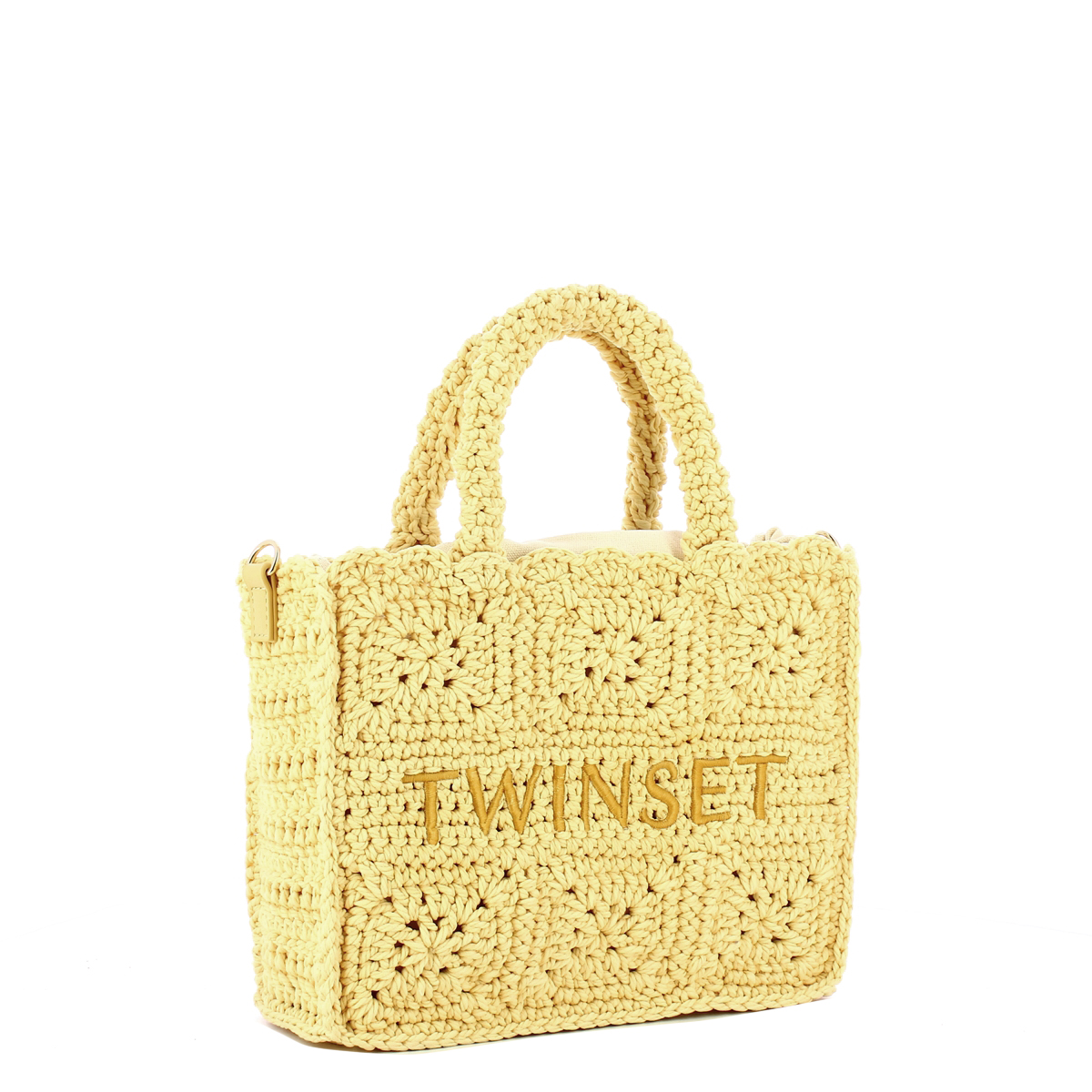 Twinset Shopping Bag piccola Bohemienne Pale Yellow - 2
