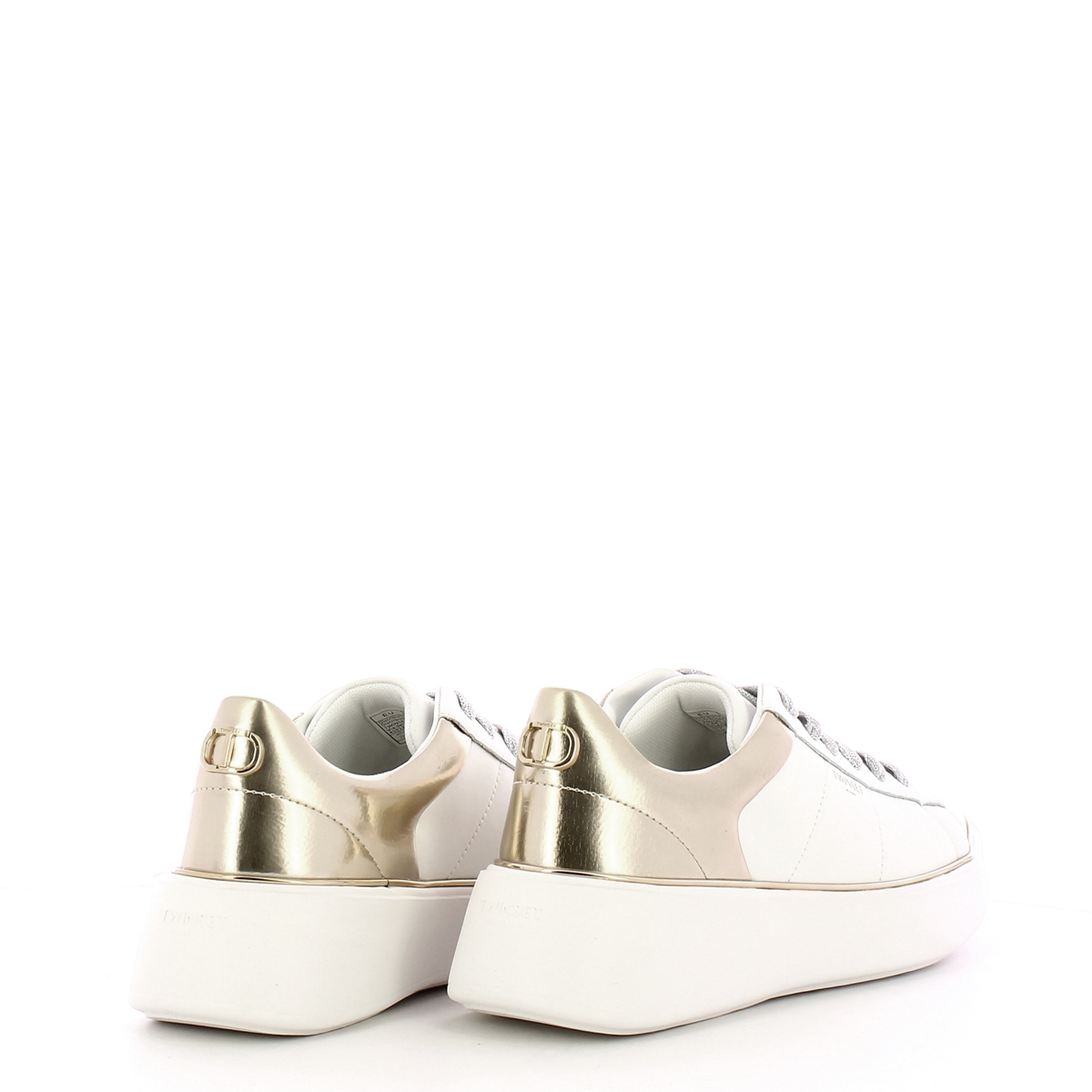 Twinset Sneakers in pelle Oval T Bic. Ottico Oro - 2 Twinset Sneakers in pelle Oval T Bic. Ottico Oro - 2