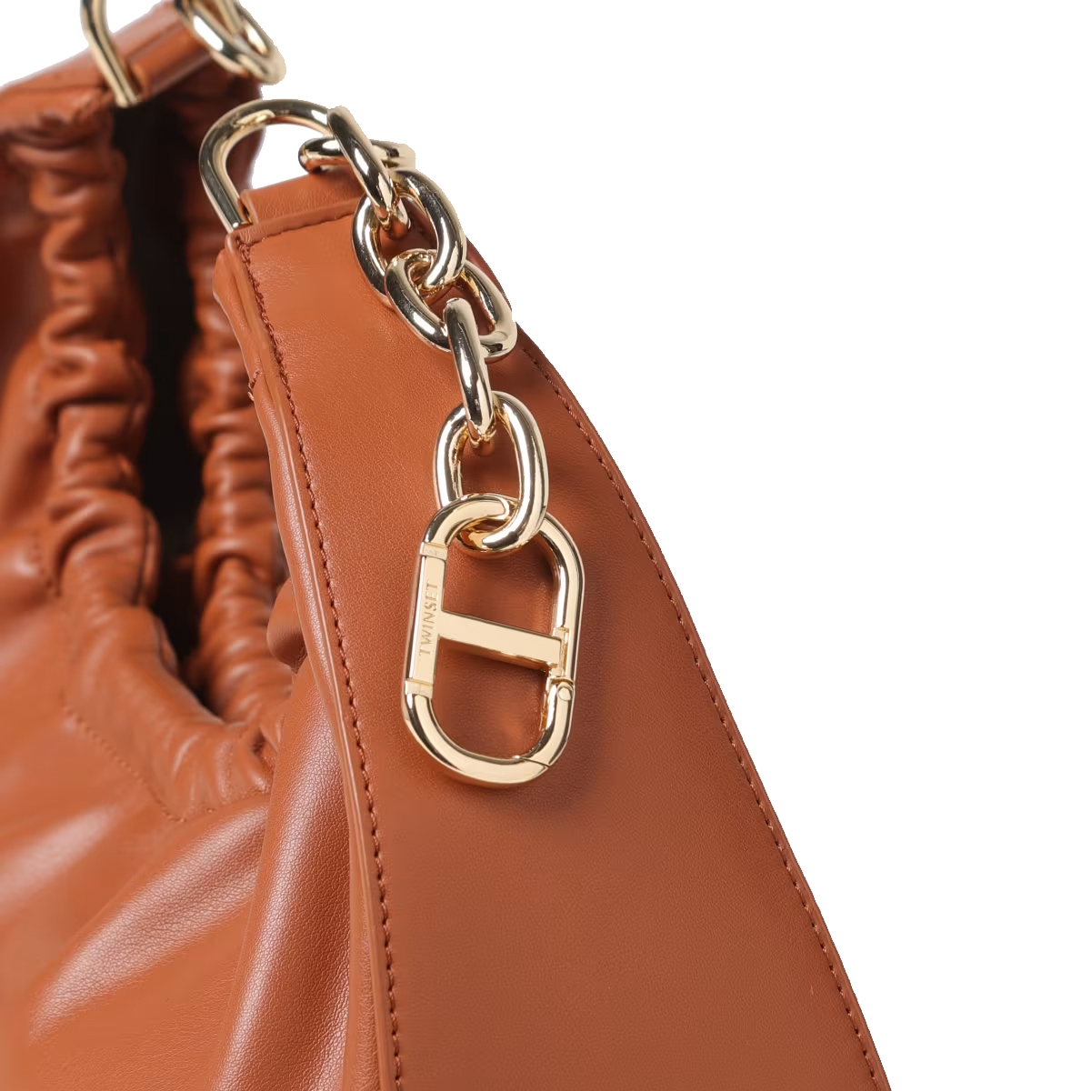 Twinset Croissant Oval T Cuoio Hobo Bag - 2 Twinset Croissant Oval T Cuoio Hobo Bag - 2