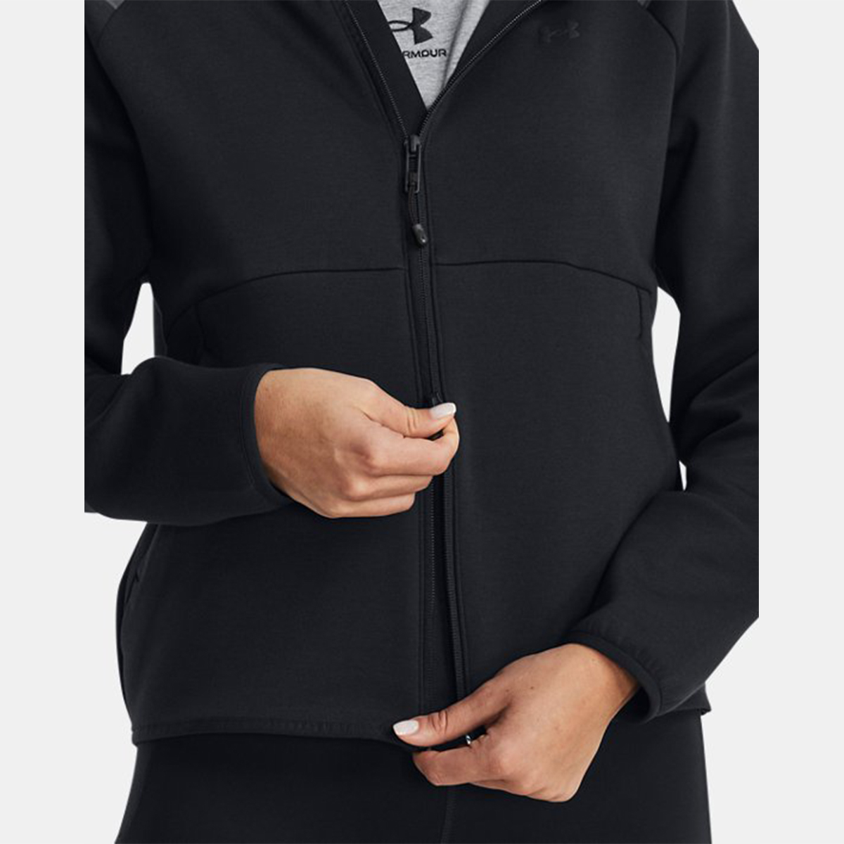 UNDE Felpa UA Unstoppable Fleece Ful Zip Black - 6 UNDE Felpa UA Unstoppable Fleece Ful Zip Black - 6