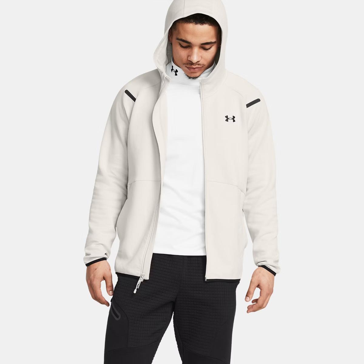 UNDE Felpa UA Unstoppable Fleece Full Zip Summit White - 4