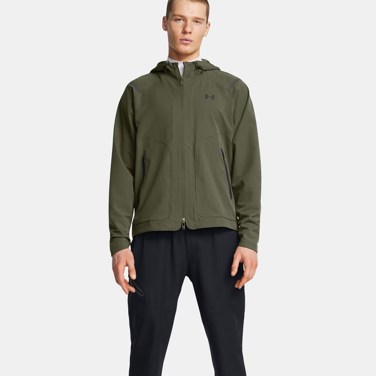 UNDE Giacca UA Unstoppable Left Chest Marine OD Green - 4