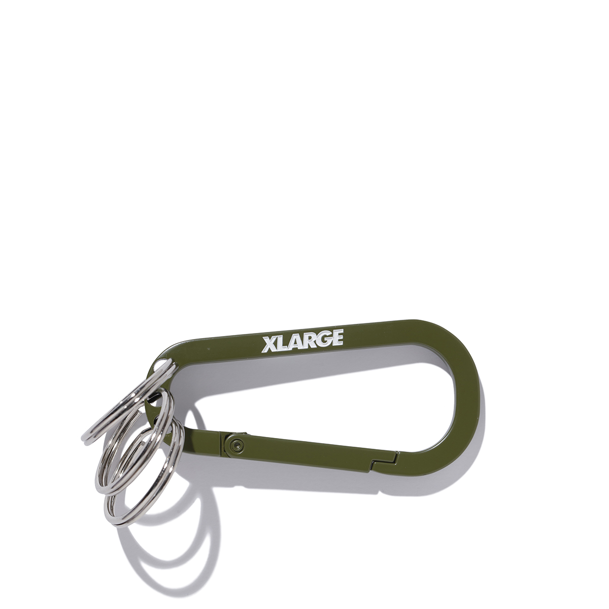 XLAR Portachiavi Slanted Logo Carabiner Olive - 1 XLAR Portachiavi Slanted Logo Carabiner Olive - 1